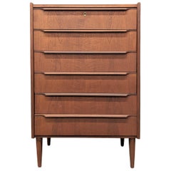 Vintage Danish Mid Century High Boy Teak Kommode - 072346