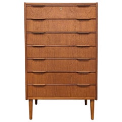 Vintage Danish Mid Century High Boy Teak Kommode - 0823159