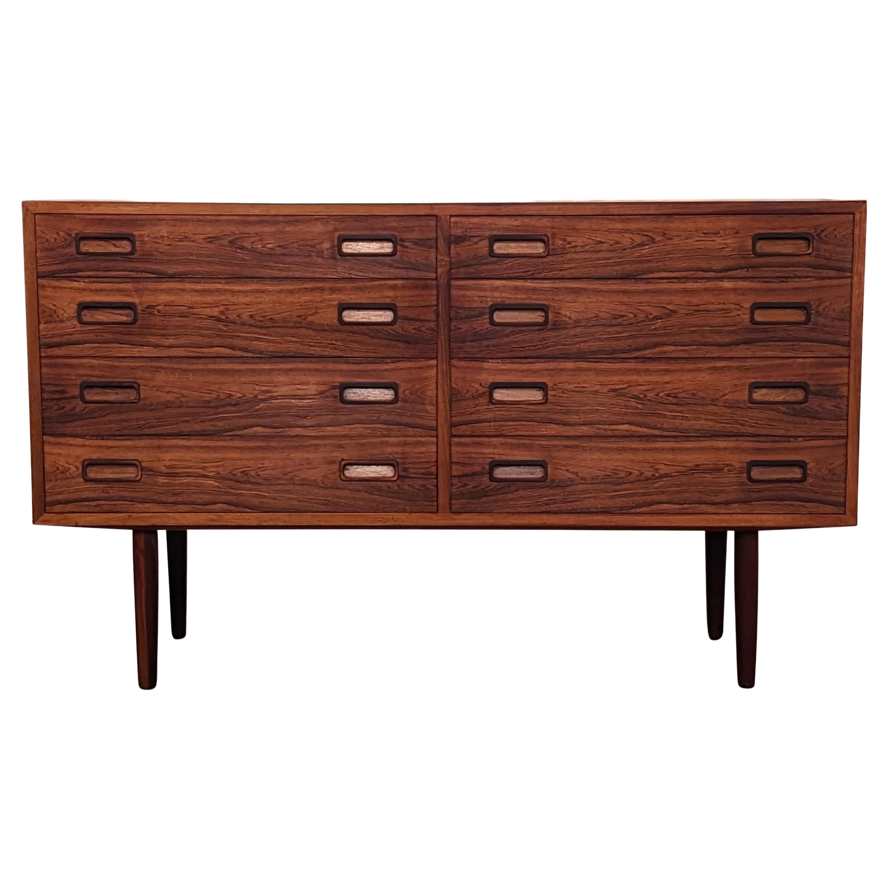 Vintage Danish Midcentury Hundevad Rosewood Double Dresser, 062303