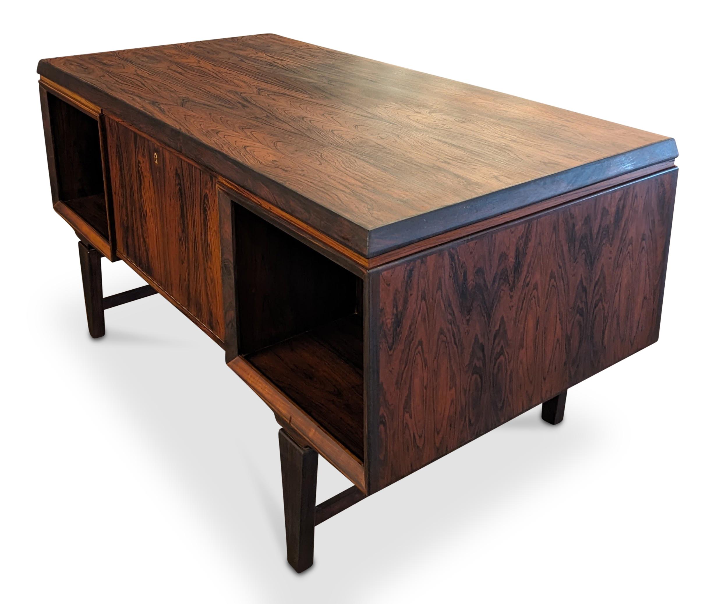 Vintage Danish Mid Century Large Rosewood Desk - 072315 For Sale 5