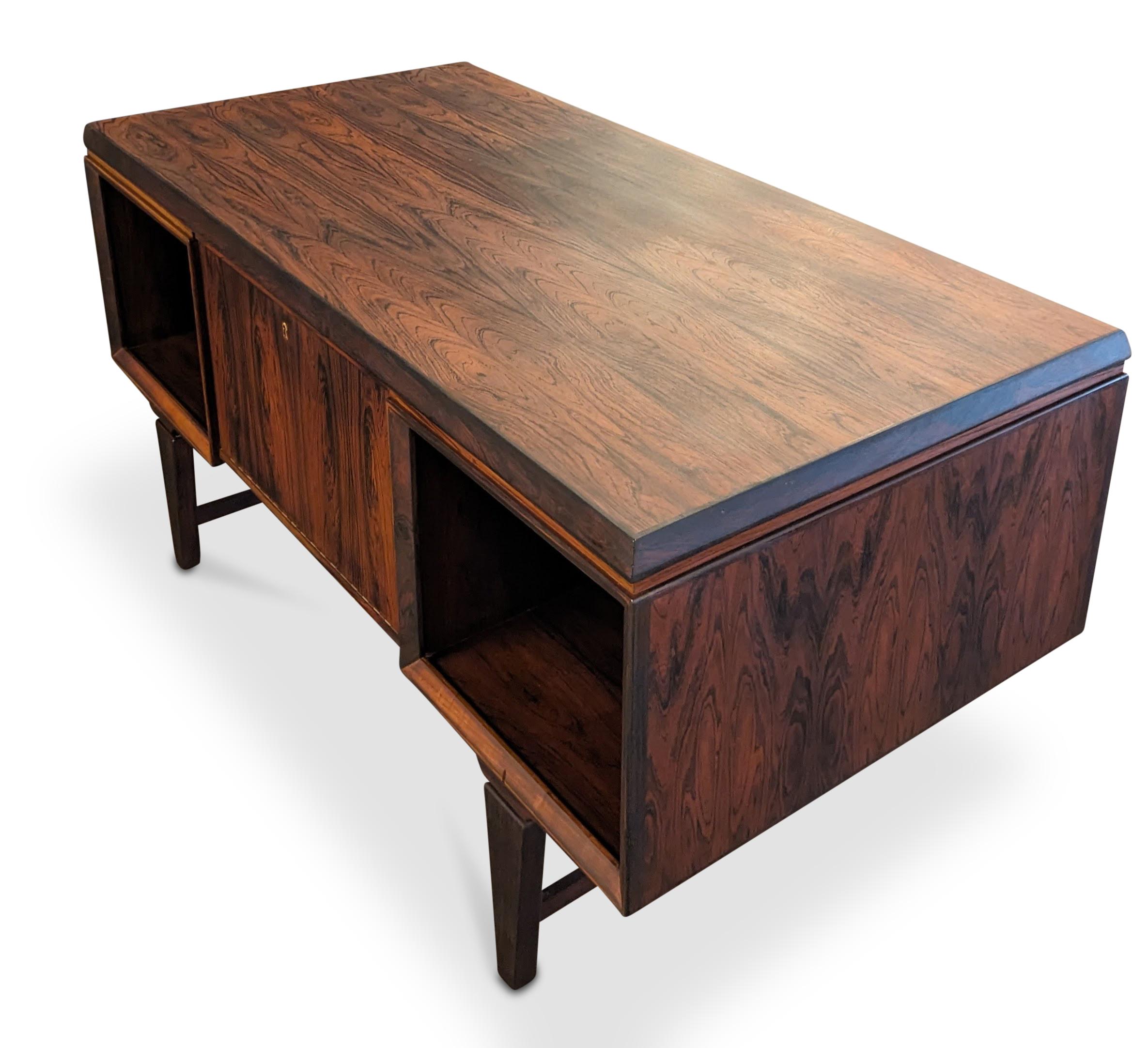 Vintage Danish Mid Century Large Rosewood Desk - 072315 For Sale 6