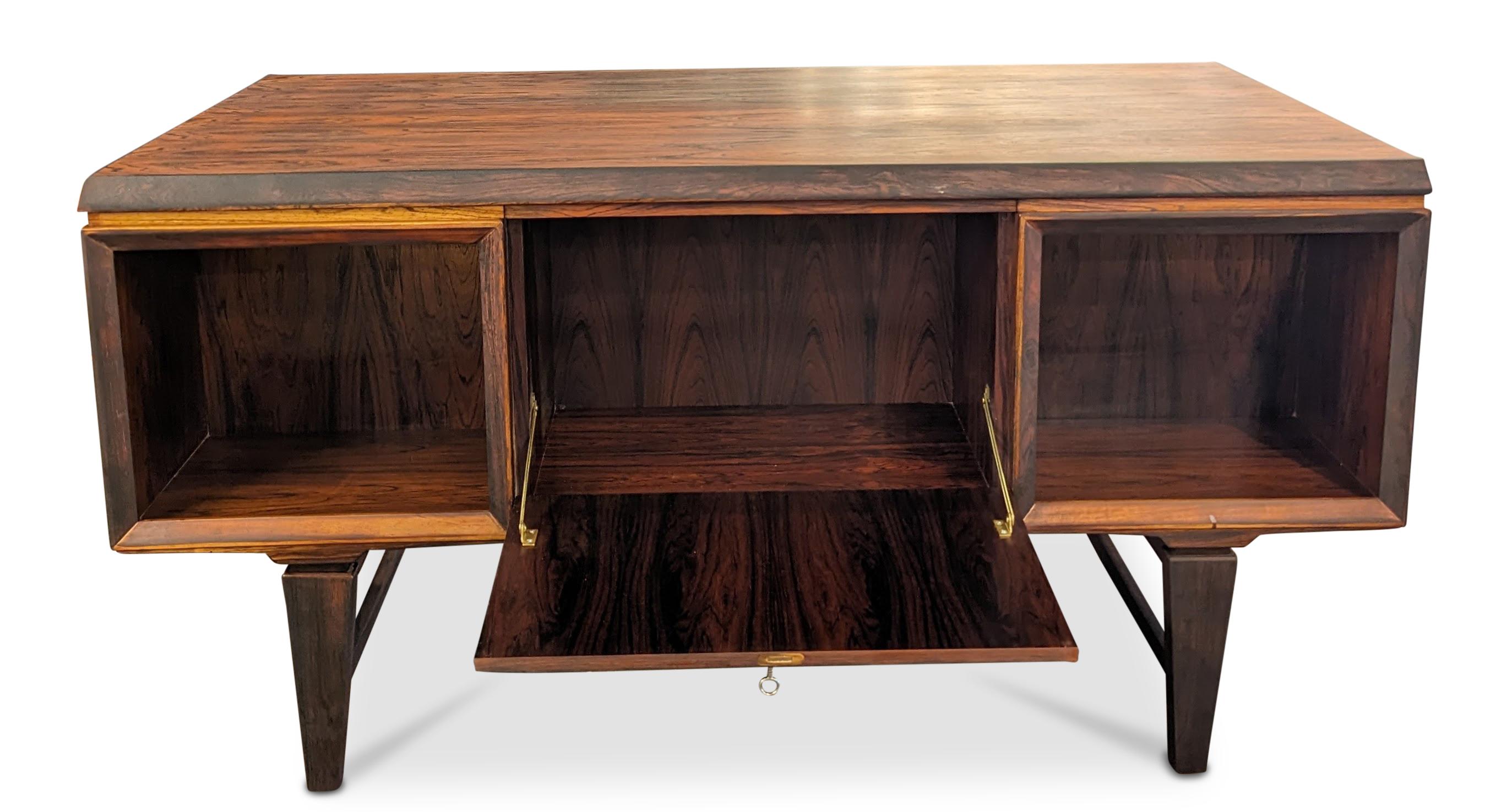 Vintage Danish Mid Century Large Rosewood Desk - 072315 For Sale 10