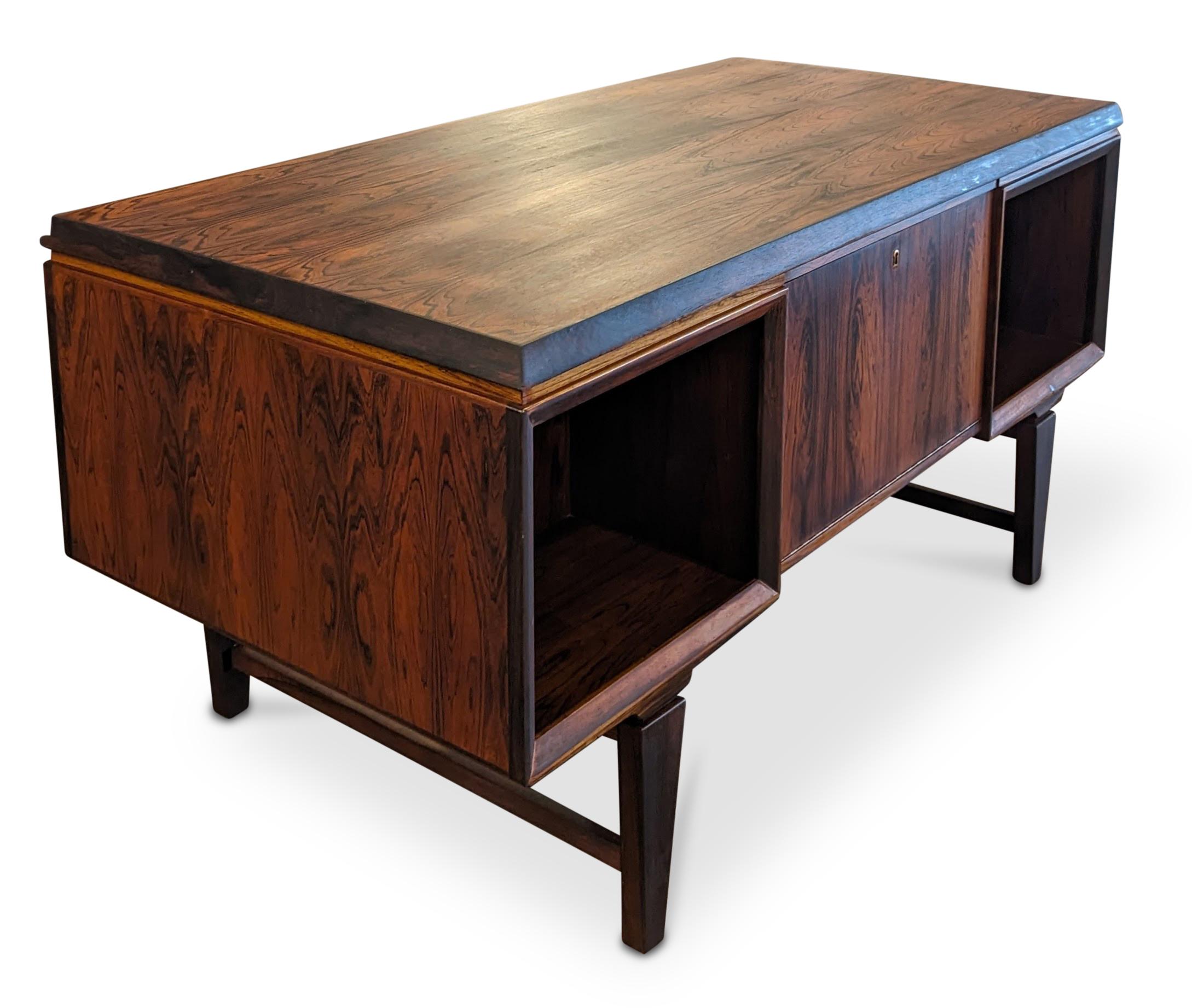 Vintage Danish Mid Century Large Rosewood Desk - 072315 For Sale 11