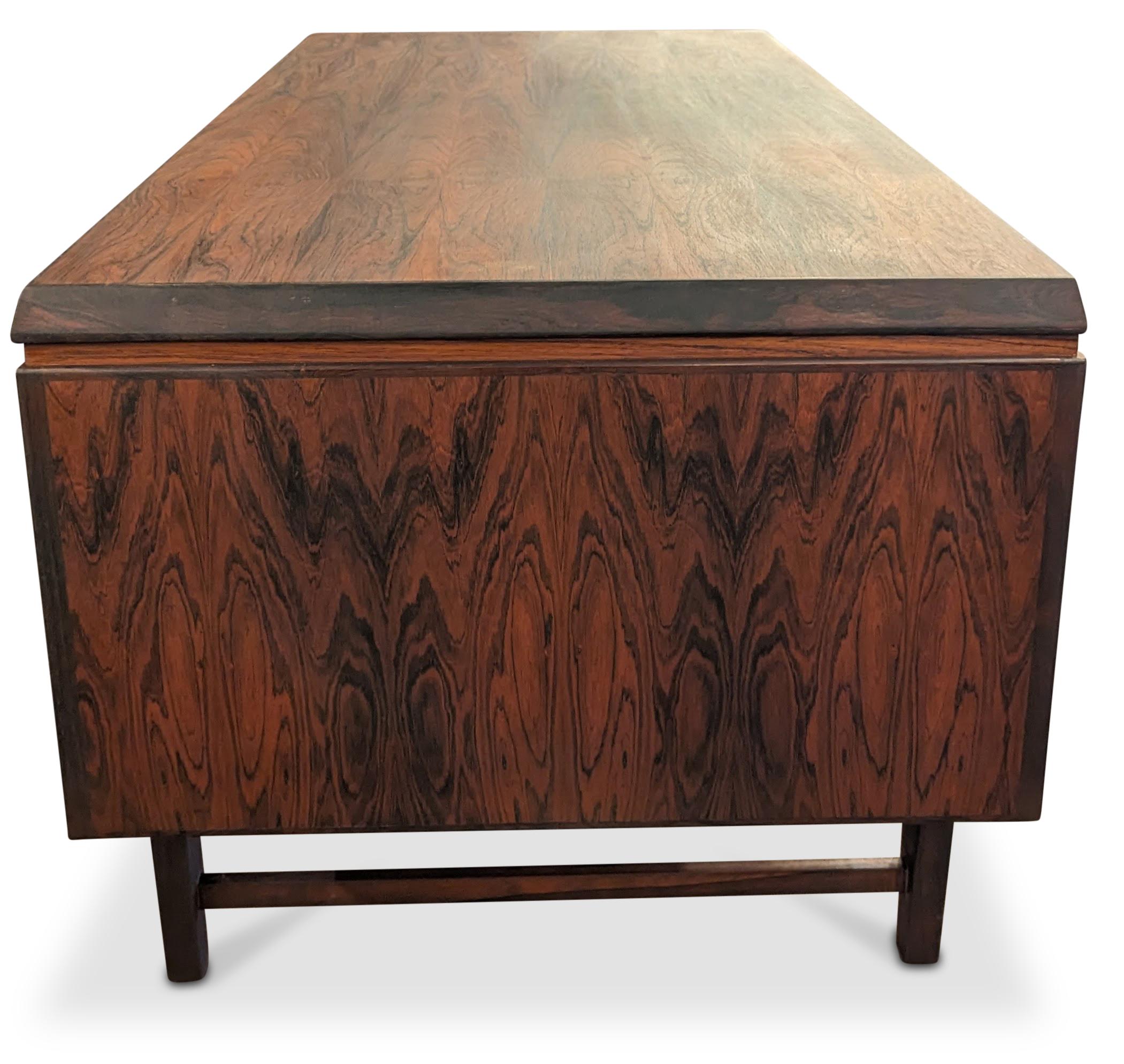Vintage Danish Mid Century Large Rosewood Desk - 072315 For Sale 3