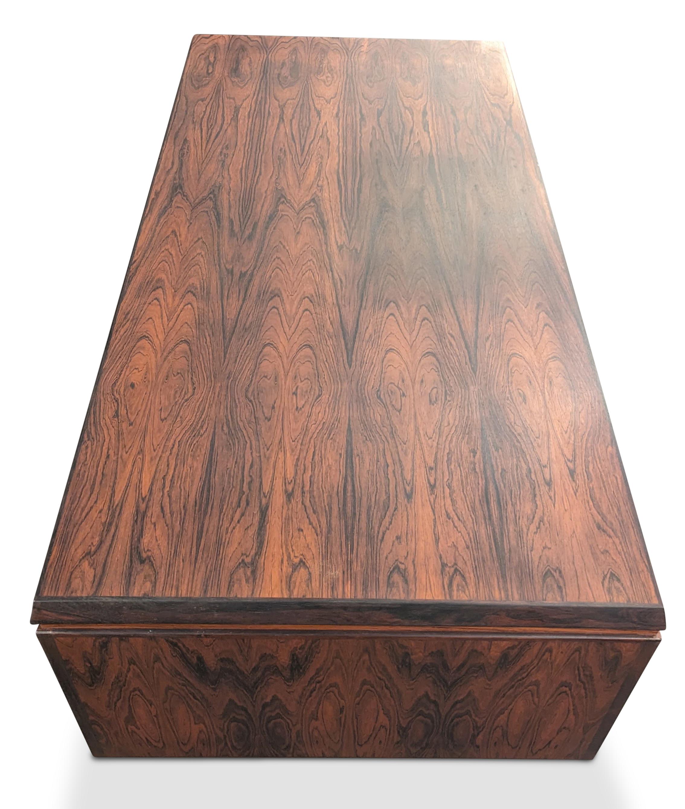 Vintage Danish Mid Century Large Rosewood Desk - 072315 For Sale 4
