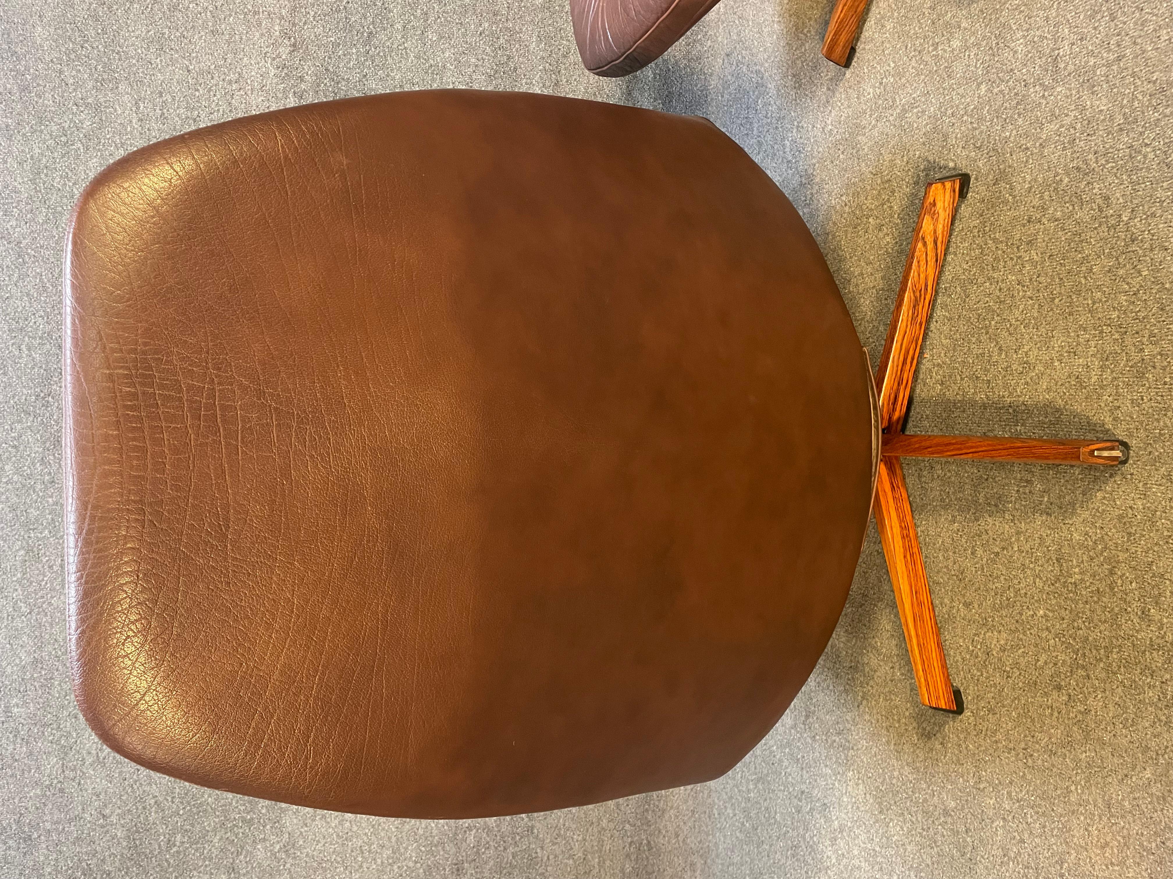 Vintage Danish Mid Century Lounge Chair & Ottoman MS68 by Madsen & Schubell 2