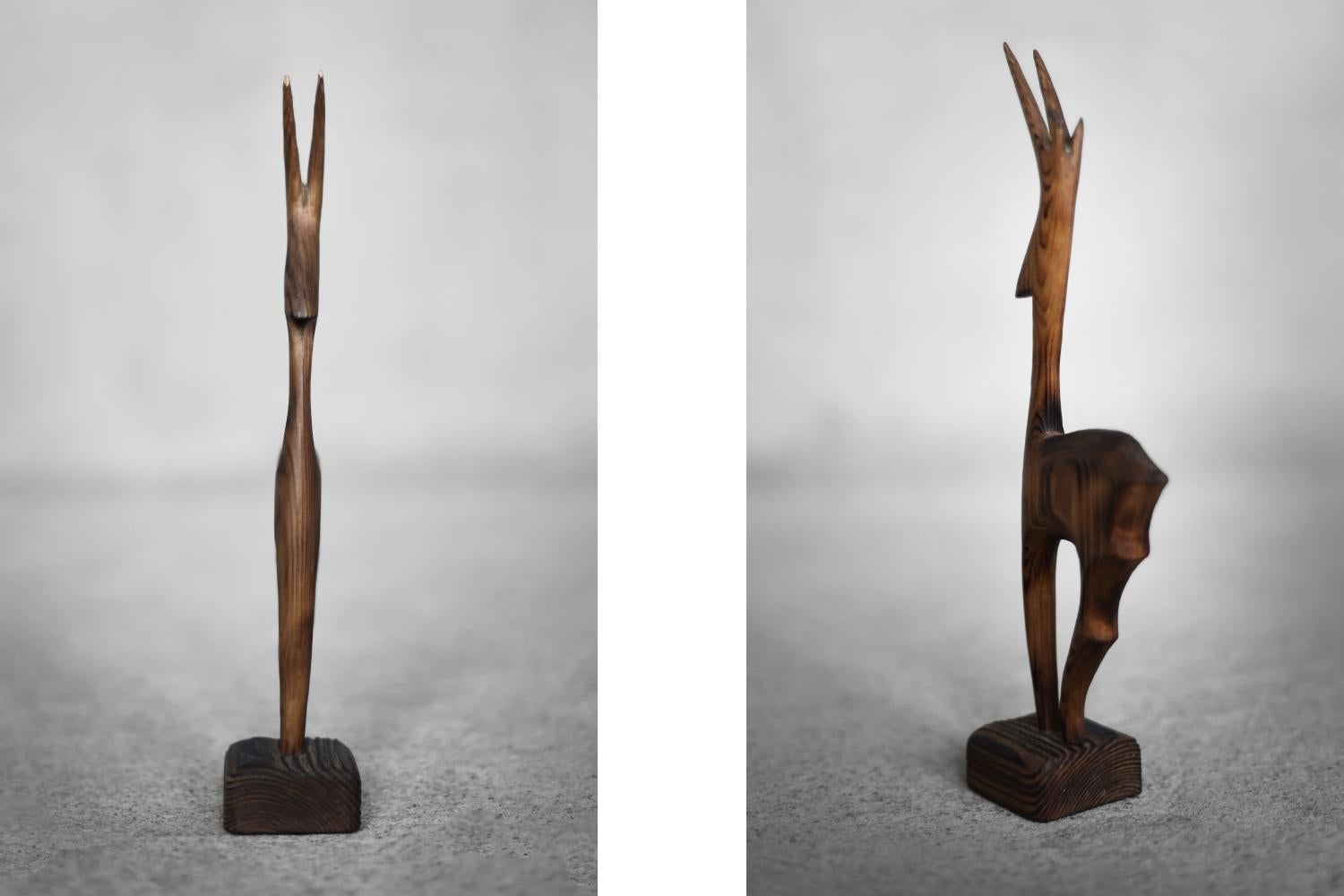 Danese Figurina di gazzella in legno scuro danese d'epoca del Mid-Century Modern, anni '60 in vendita