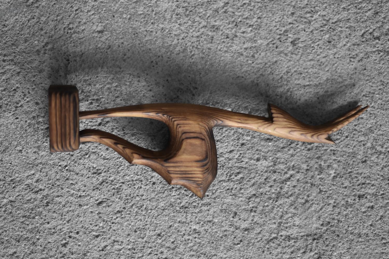 Metà XX secolo Figurina di gazzella in legno scuro danese d'epoca del Mid-Century Modern, anni '60 in vendita