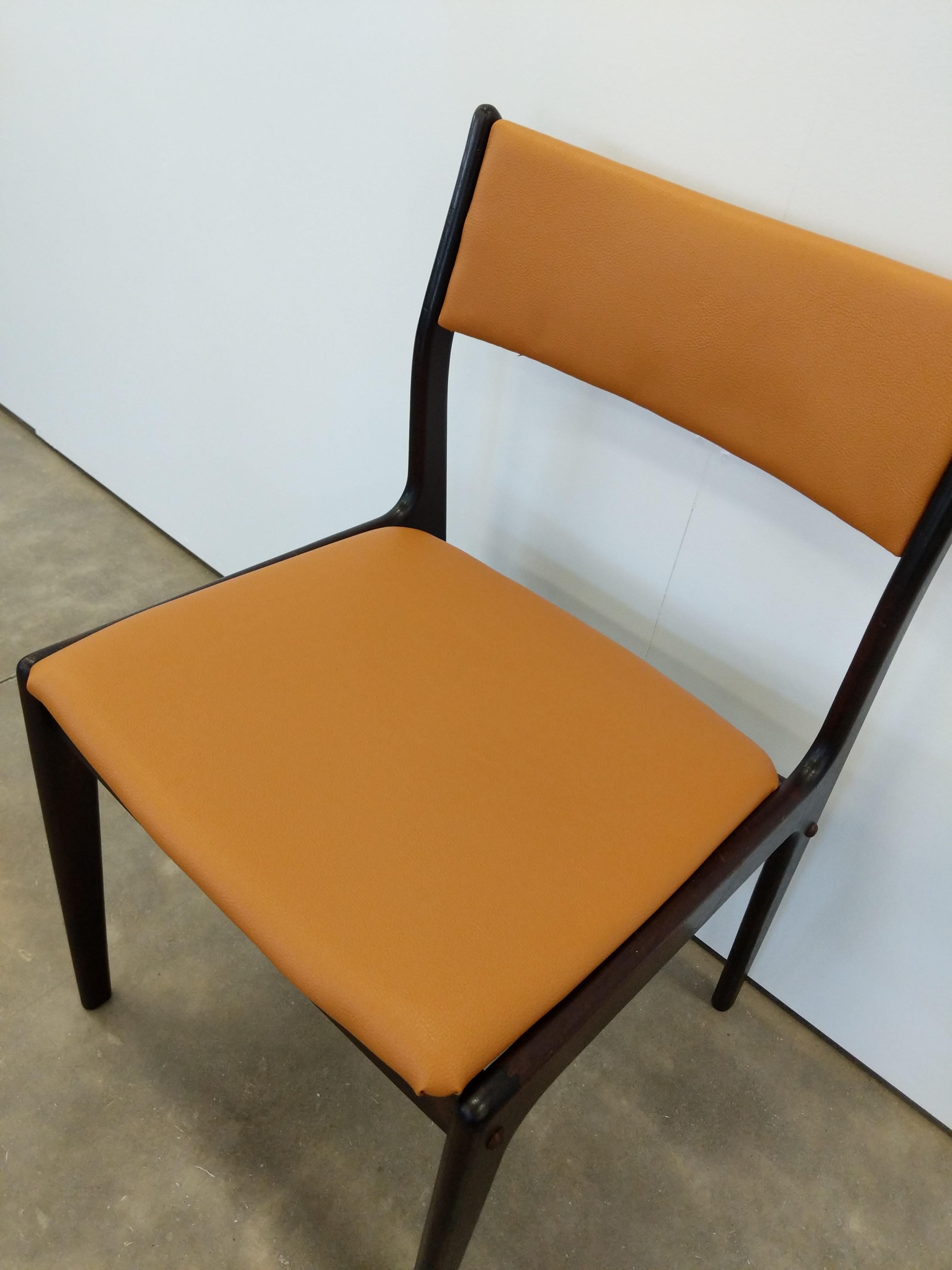 Wood Vintage Danish Mid Century Modern Dining Chair For Sale