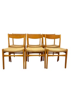 Vintage By Danish Mid Century Modern Dining Chair Set of 6 by Skovmand and Andersen.