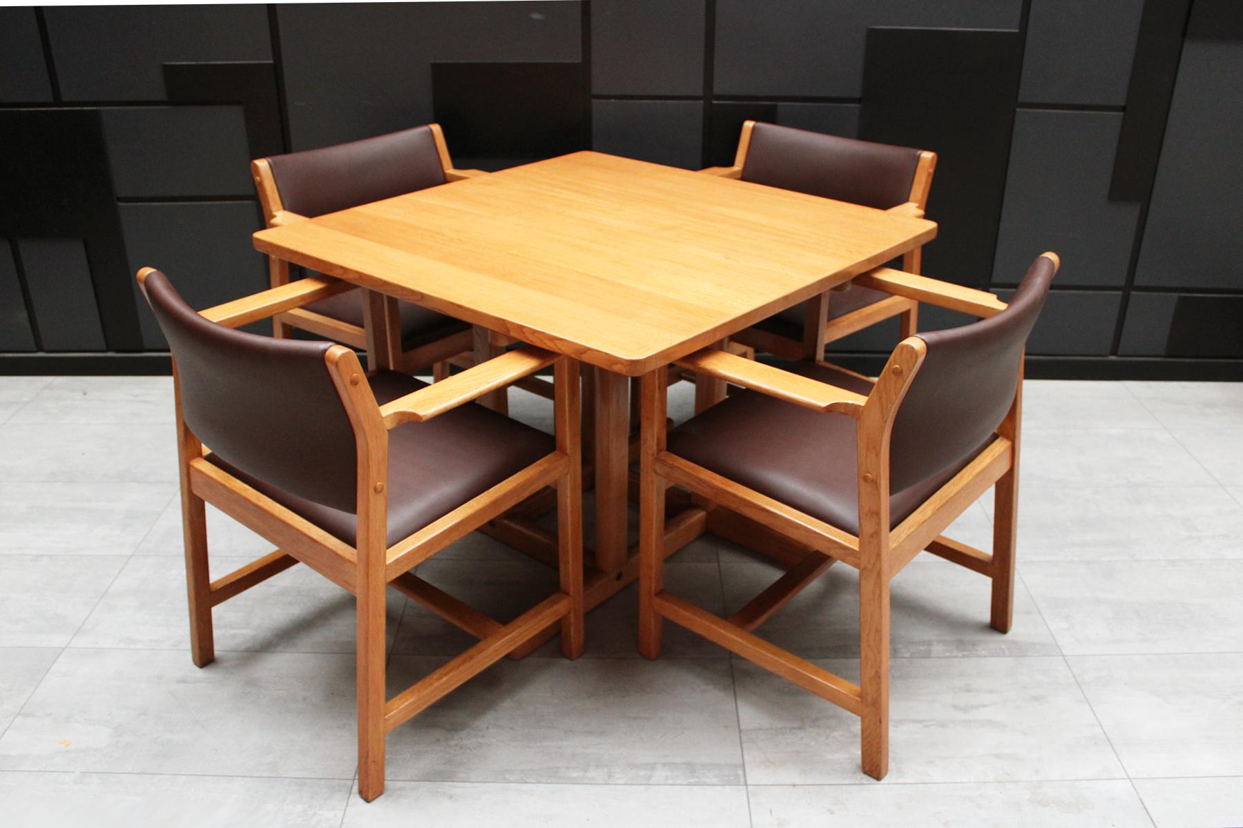 vintage mid century modern dining table and chairs