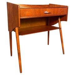 Vintage Danish Mid-Century Modern End Table, Nightstand
