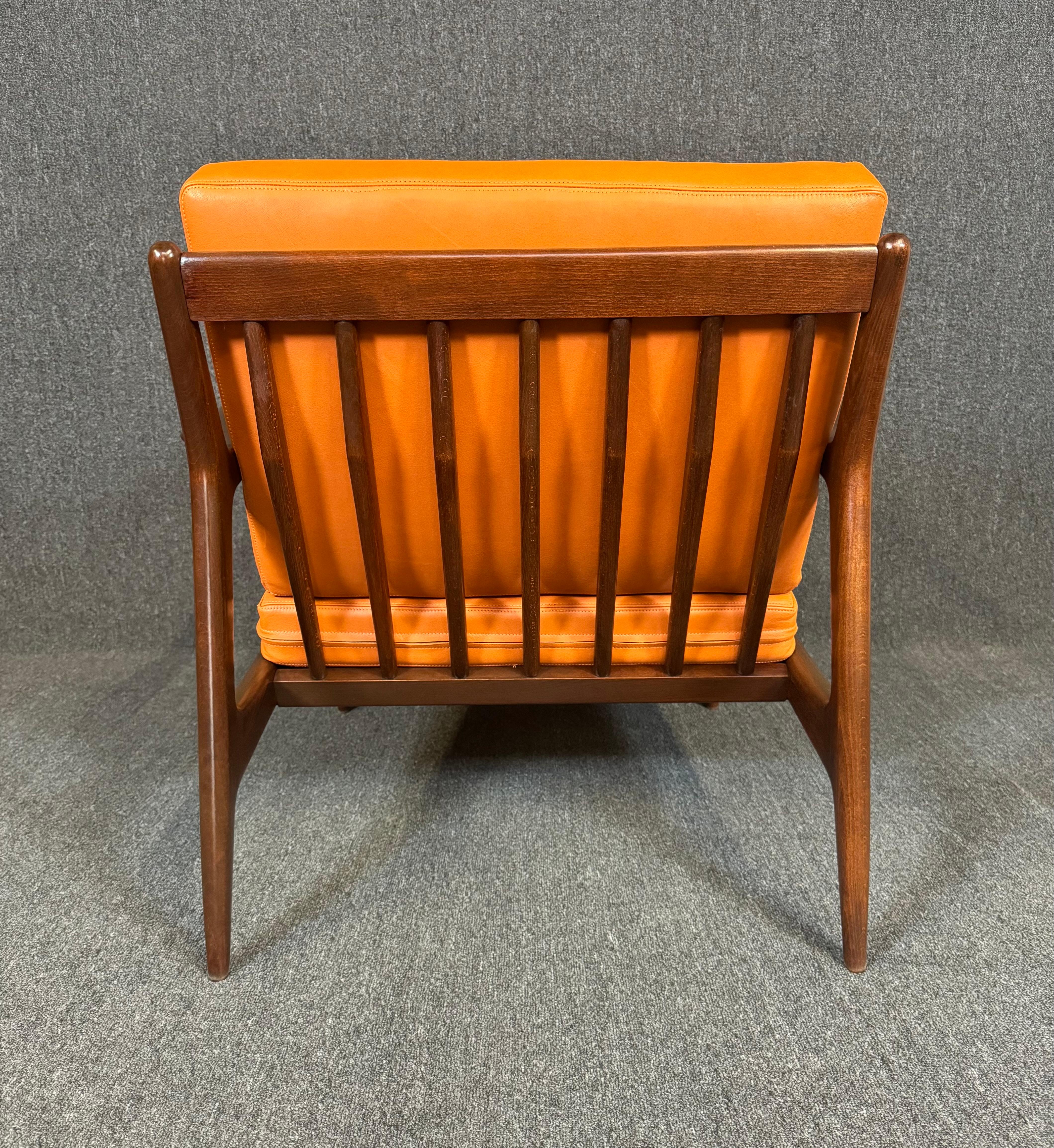 Woodwork Vintage Danish Mid Century Modern Lounge Chair by Kofod Larsen for Selig For Sale