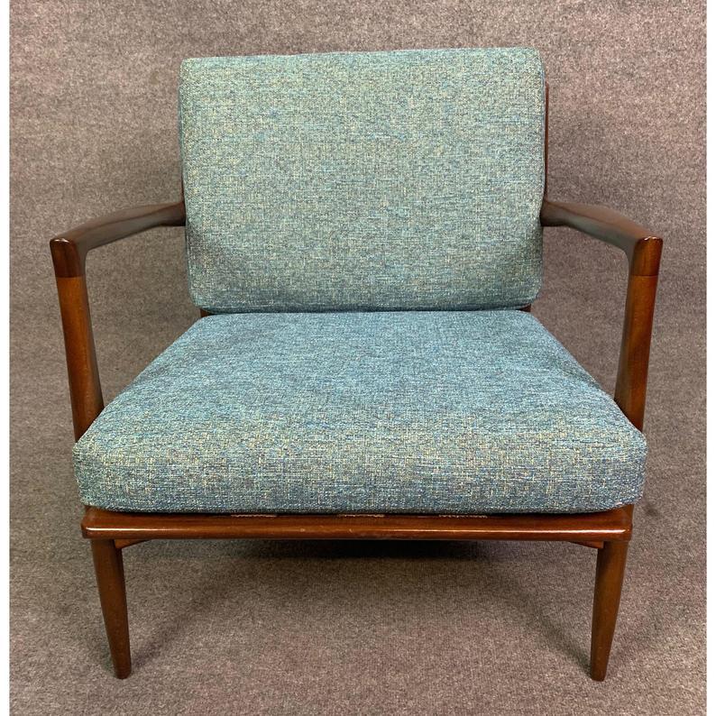 Danois Fauteuil de salon danois vintage de style mi-siècle moderne par Kofod Larsen pour Selig