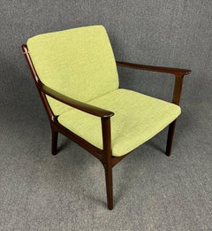 Vintage Danish Mid Century Modern Mahogany Lounge Chair by Ole Wanscher