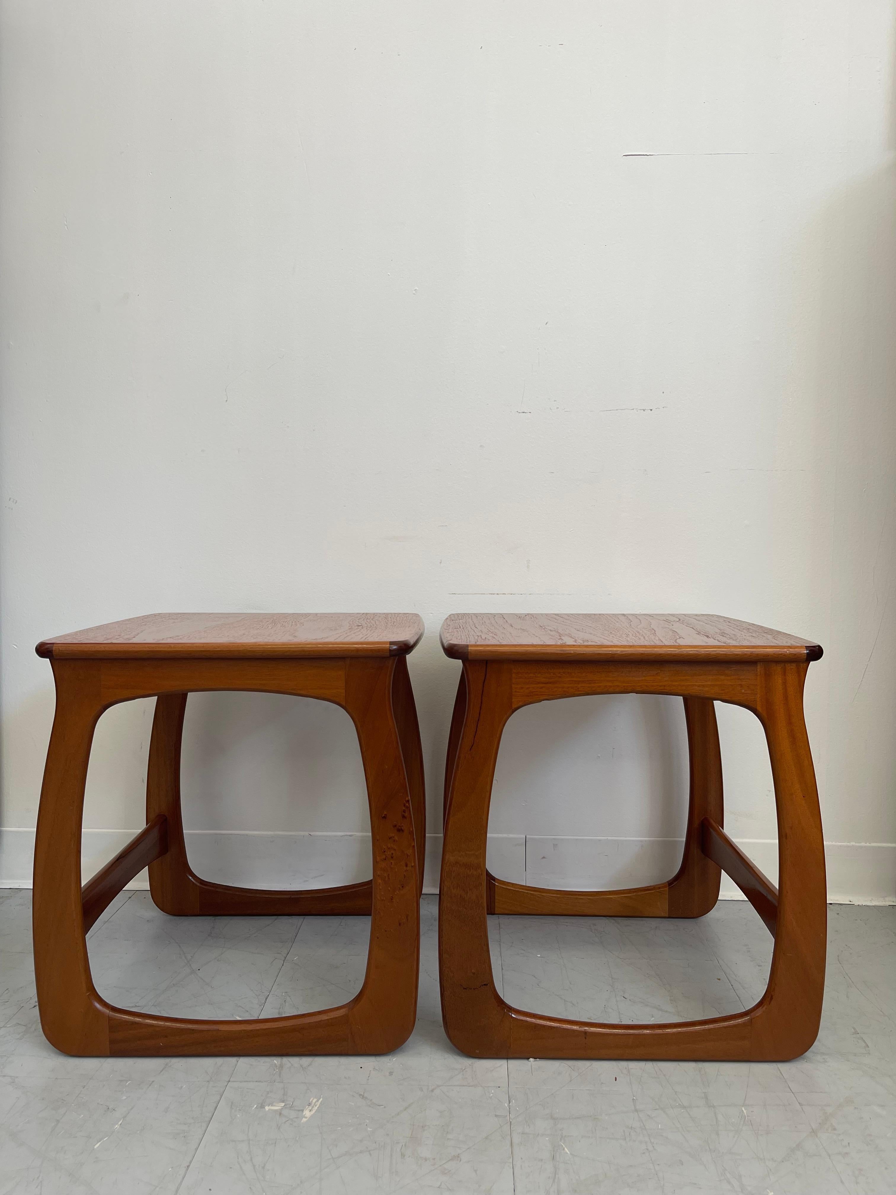 Vintage Danish Mid-Century Modern Nesting Tables - Set of 3 UK Import For Sale 2
