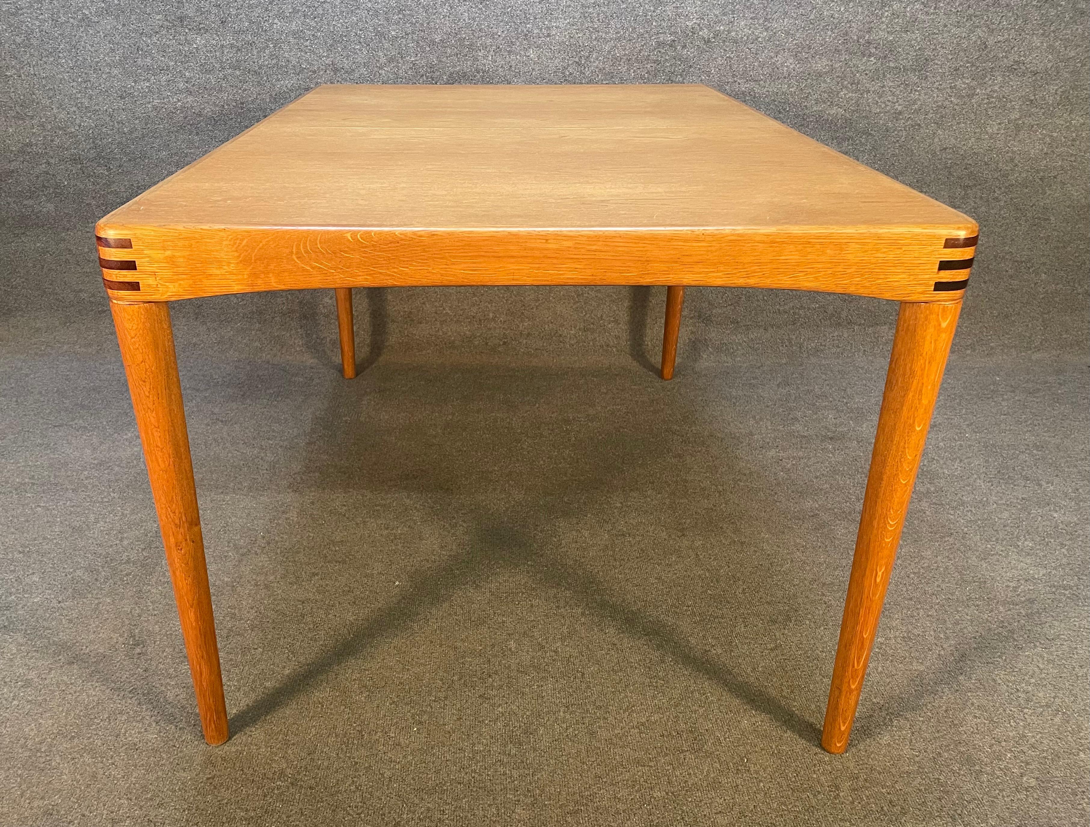 Vintage Danish Mid-Century Modern Oak Dining Table by h.w. Klein for Bramin For Sale 2