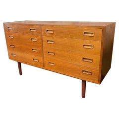 Vintage Danish Mid century modern poul Hundevad teak Double Dresser