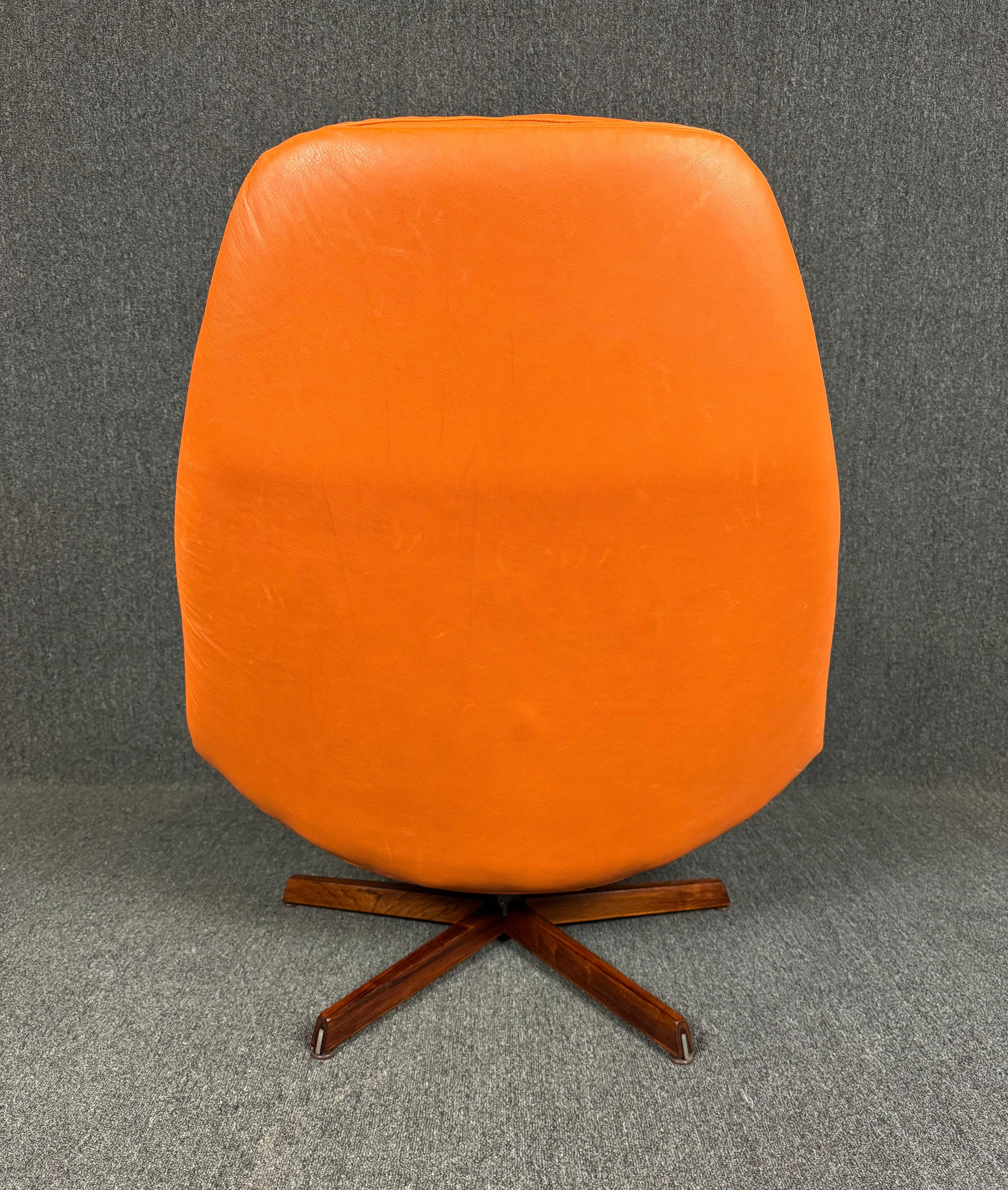 Here is an amazing MCM easy chair designed by Madsen and Schubell and manufactured by Bovenkamp Mobeklfabrik in Denmark in the 1960's.
This very comfortable lounge chair, recently imported from Europe to California before its refinishing, features a