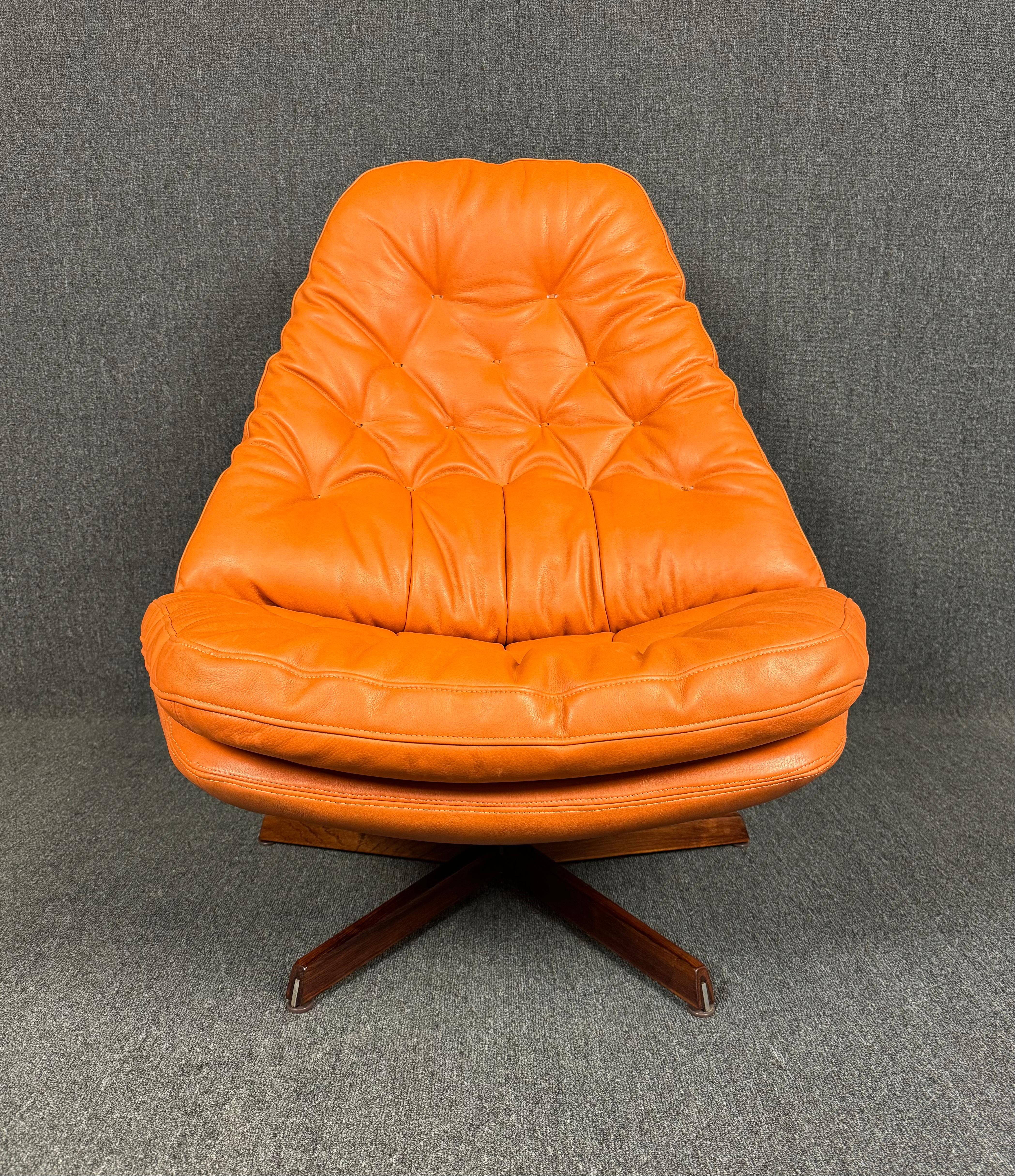 Woodwork Vintage Danish Mid Century Modern Recliner Lounge Chair Ms68 by Madsen & Schubel For Sale