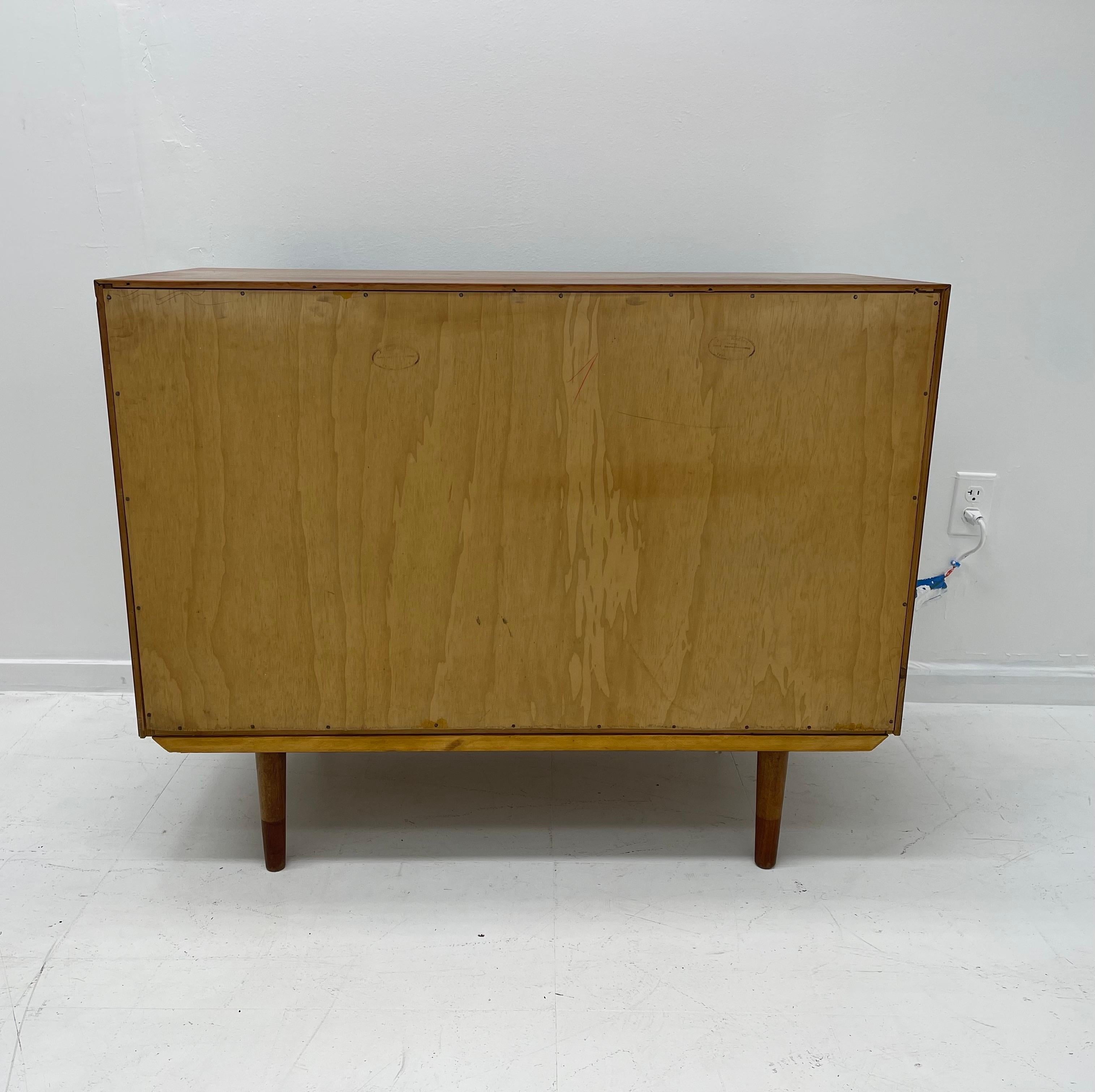 Mid-Century Modern Vintage Danish Mid Century Modern Record Cabinet or Credenza For Sale