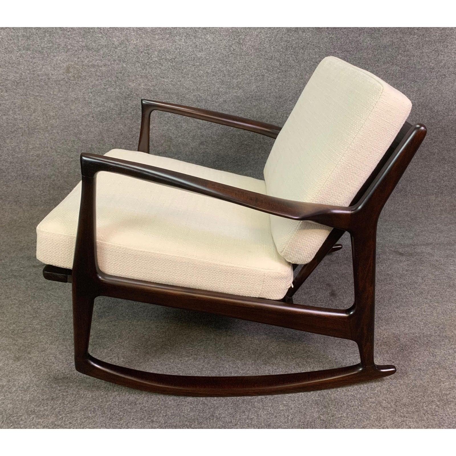 Mid-20th Century Vintage Danish Mid-Century Modern Rocking Chair by Kofod Larsen for Selig For Sale