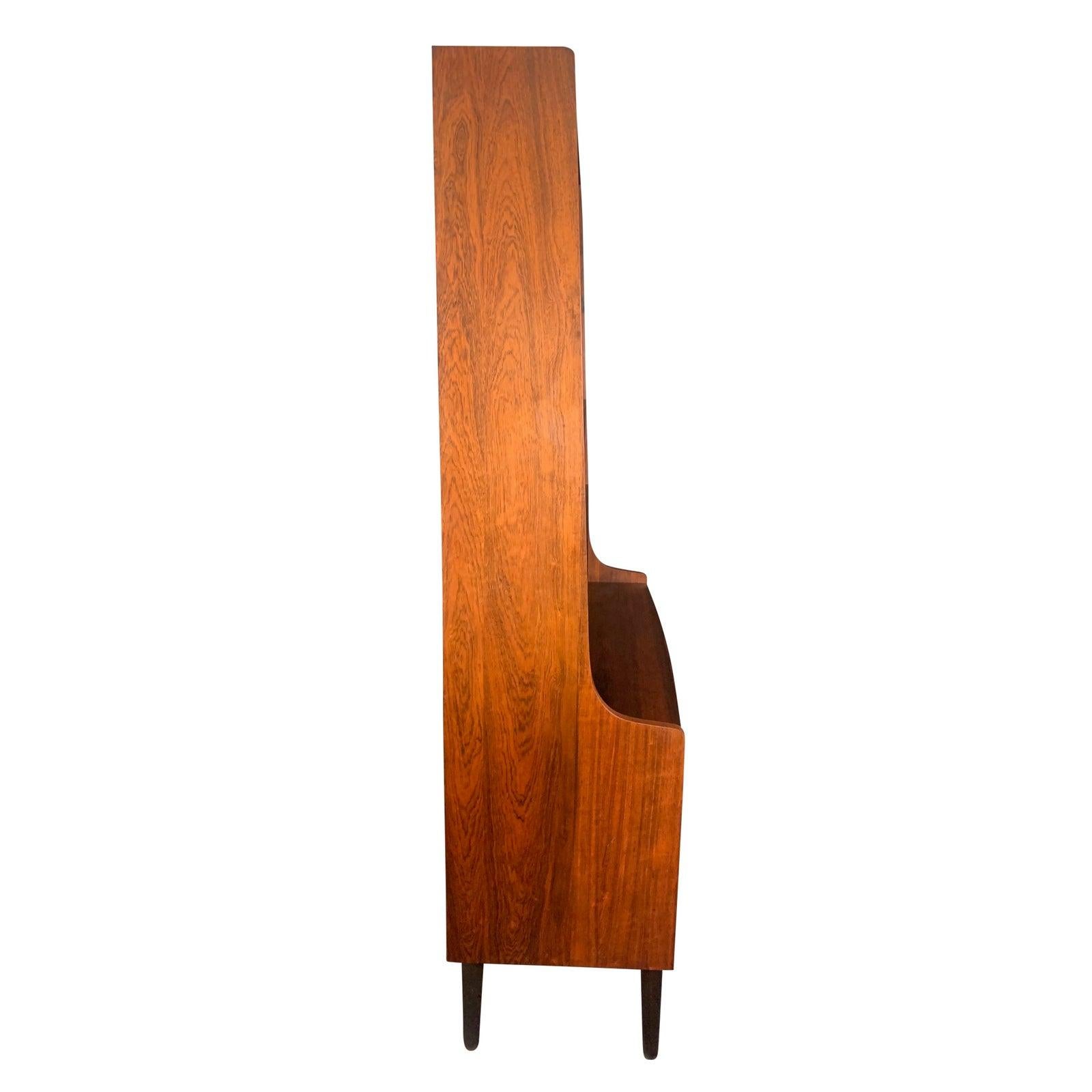 Mid-20th Century Vintage Danish Mid-Century Modern Rosewood Bookcase by Johannes Sorth For Sale