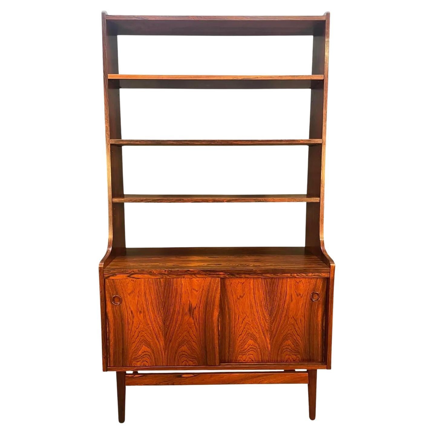 Vintage Danish Mid-Century Modern Rosewood Bookcase by Johannes Sorth For Sale
