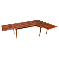 Vintage Danish Mid-Century Modern Rosewood Boomerang Coffee Table