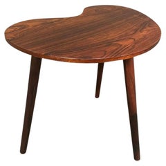 Vintage Danish Mid-Century Modern Rosewood Boomerang Side Table