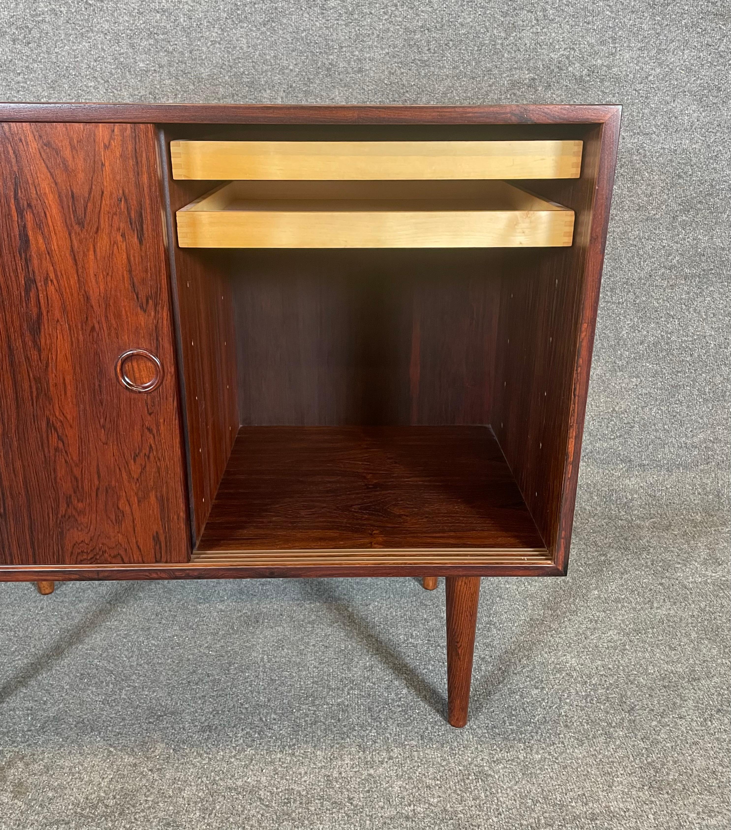 Woodwork Vintage Danish Mid-Century Modern Rosewood Cabinet by Kai Kristiansen For Sale