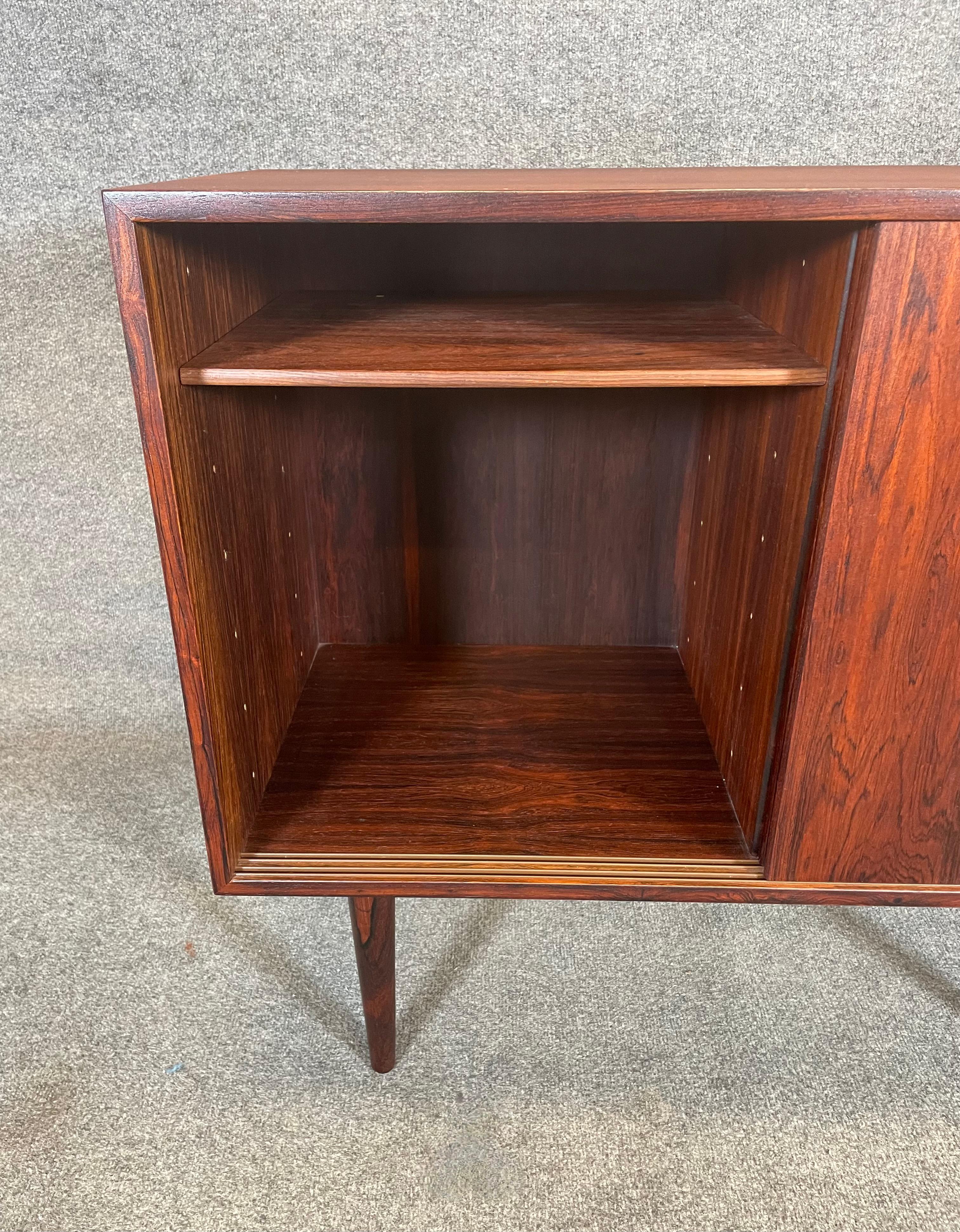 Vintage Danish Mid-Century Modern Rosewood Cabinet by Kai Kristiansen In Good Condition For Sale In San Marcos, CA