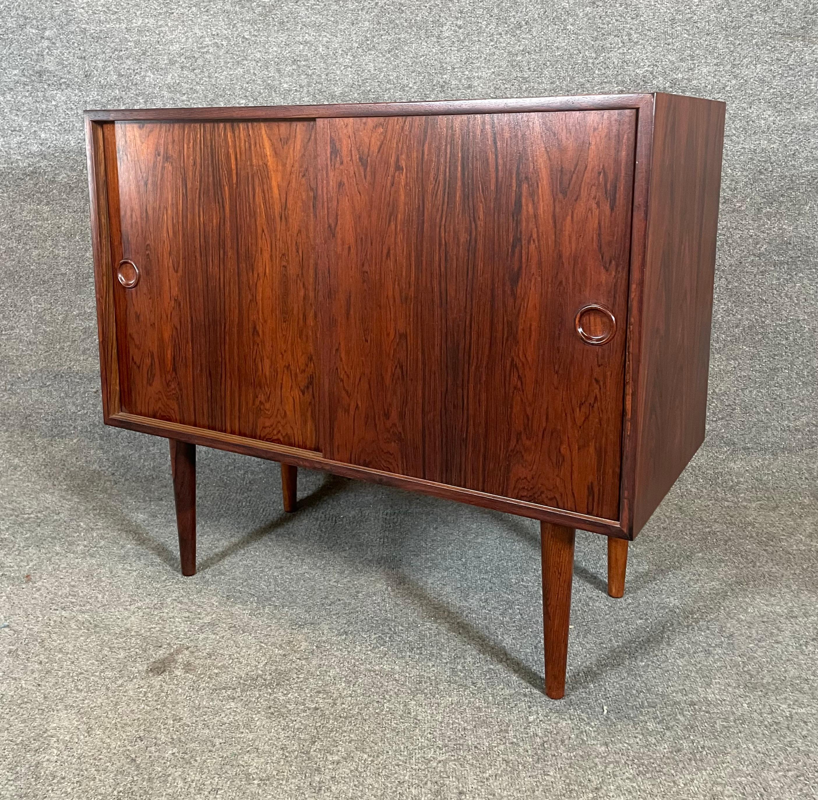 Mid-20th Century Vintage Danish Mid-Century Modern Rosewood Cabinet by Kai Kristiansen For Sale