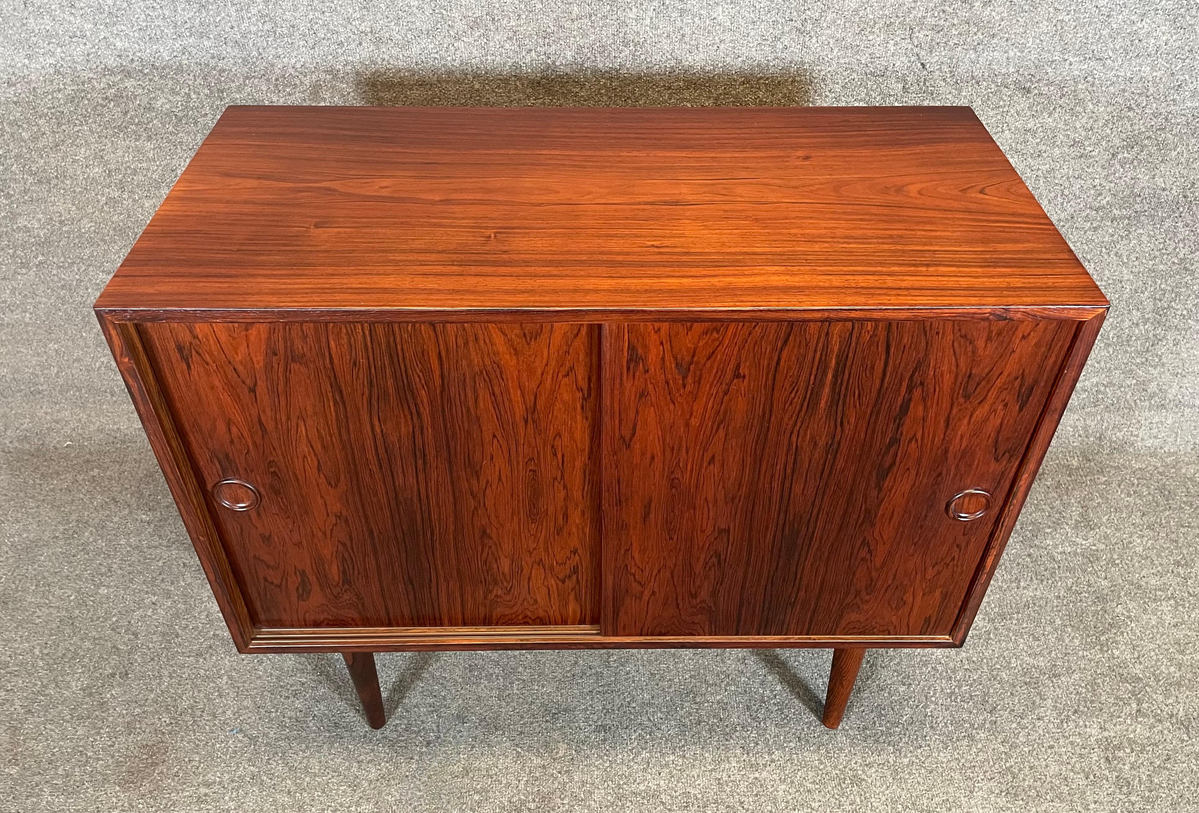Vintage Danish Mid-Century Modern Rosewood Cabinet by Kai Kristiansen For Sale 3