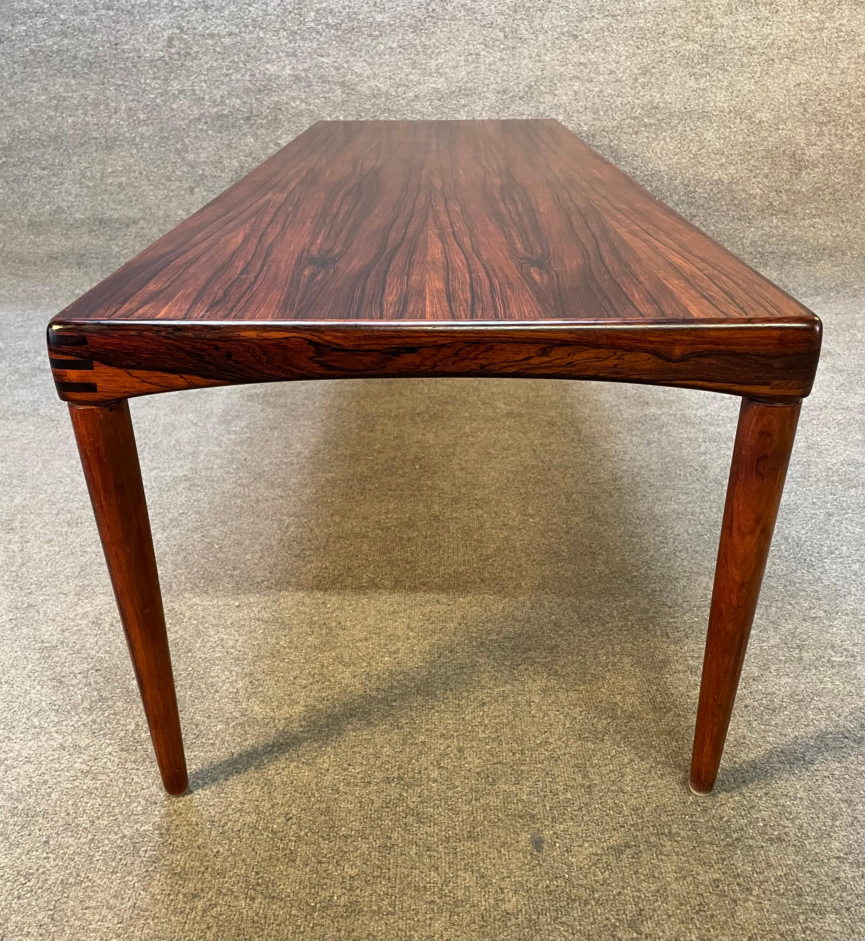 Vintage Danish Mid Century Modern Rosewood Coffee Table by HW Klein for Bramin 2