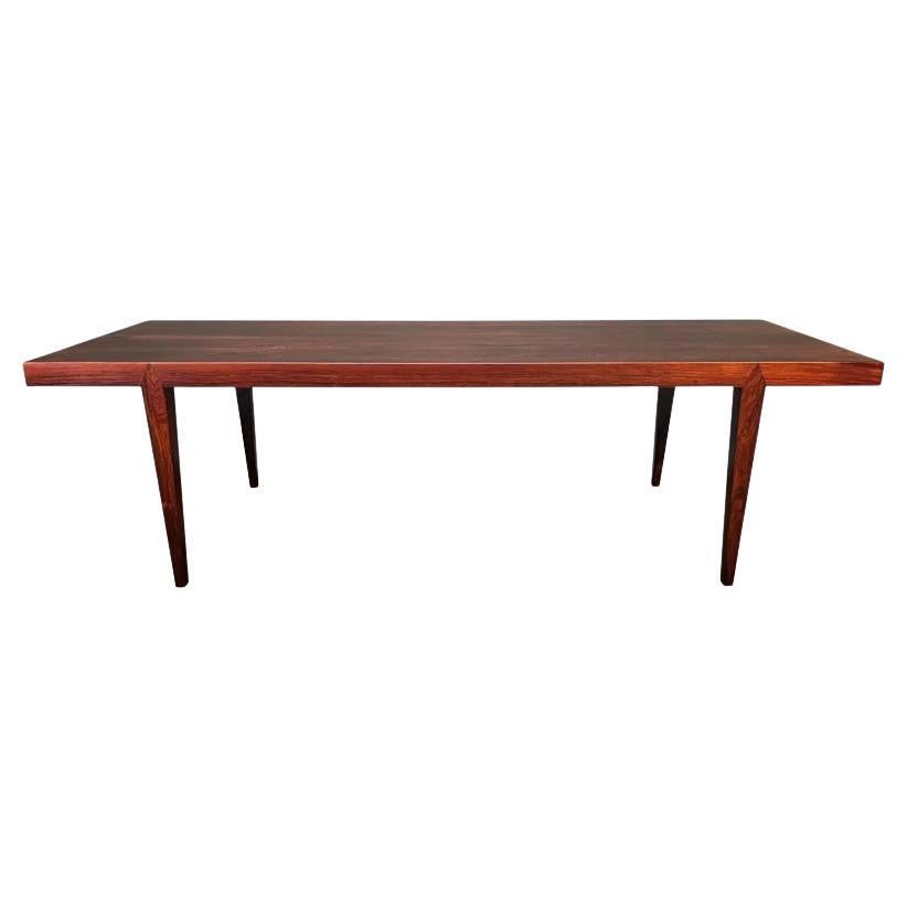 Vintage Danish Mid Century Modern Rosewood Coffee Table by Severin Hansen For Sale