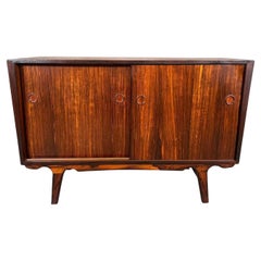 Vintage Danish Mid Century Modern Rosewood Compact Cabinet