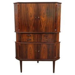 Vintage Danish Mid Century Modern Rosewood Corner Cabinet