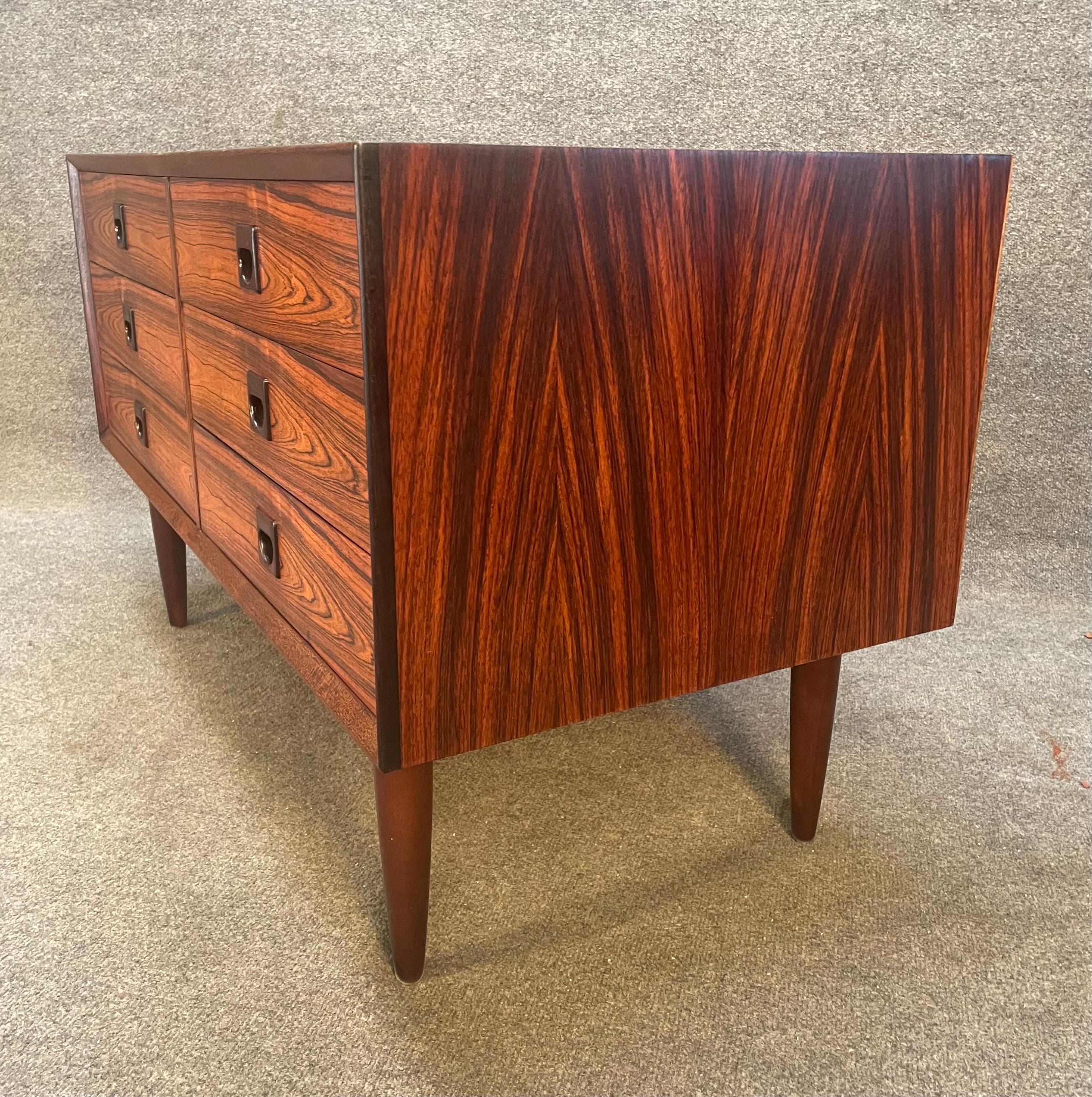 Woodwork Vintage Danish Mid-Century Modern Rosewood Credenza by Brouer Mobelfabrik