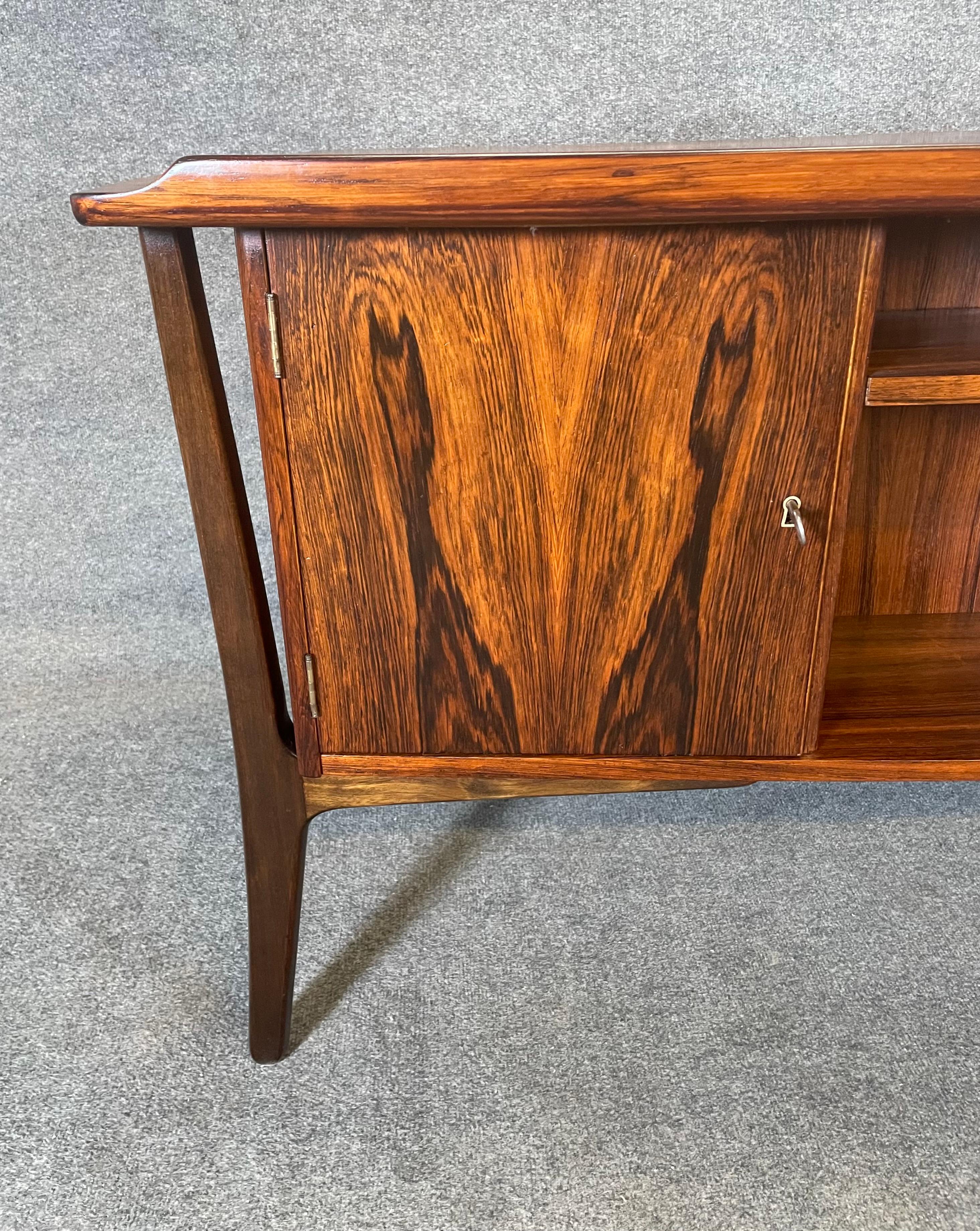 Vintage Danish Mid Century Modern Rosewood Desk by Svend Madsen 4
