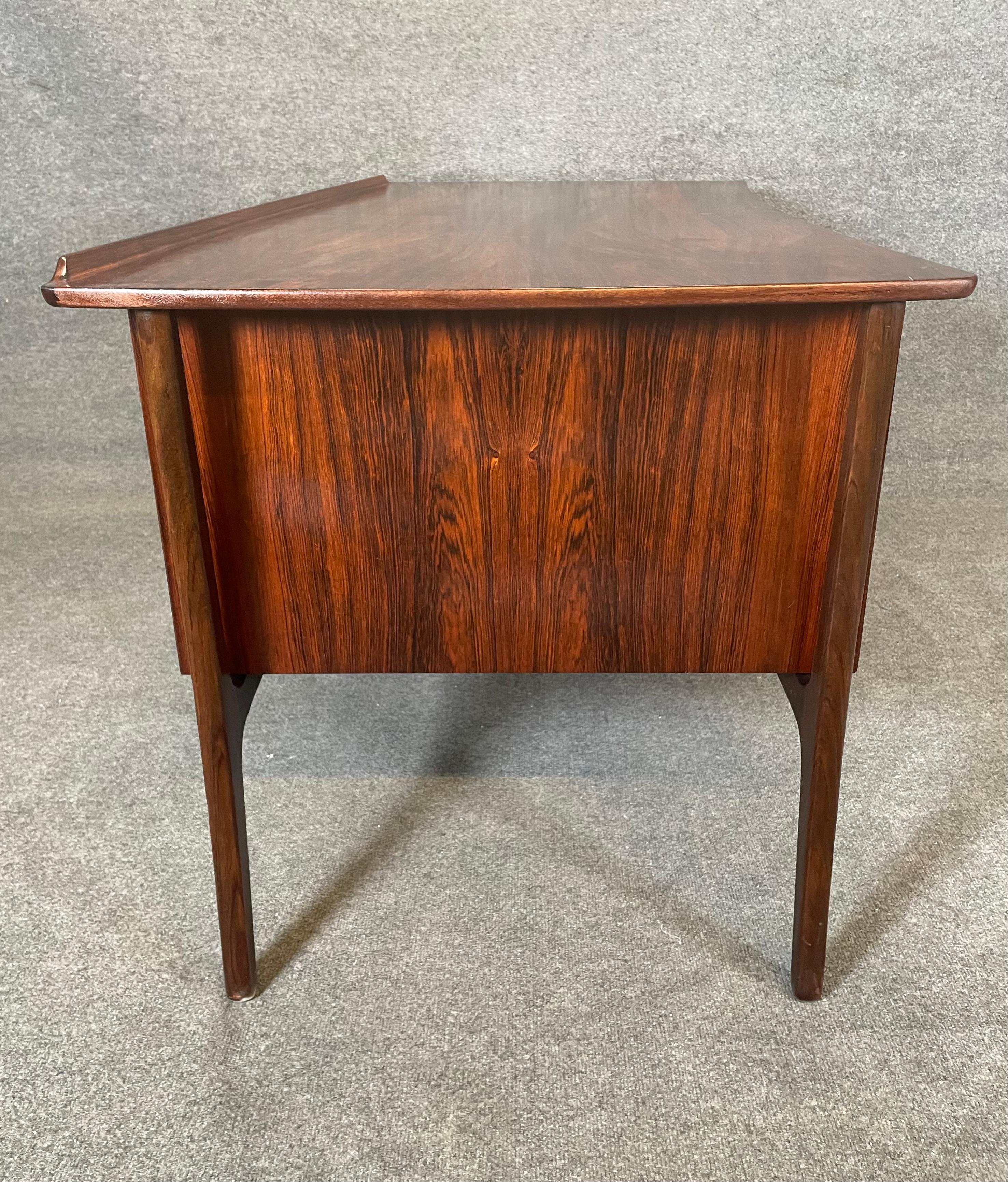 Mid-20th Century Vintage Danish Mid Century Modern Rosewood Desk by Svend Madsen