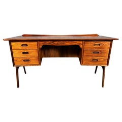 Vintage Danish Mid Century Modern Rosewood Desk by Svend Madsen