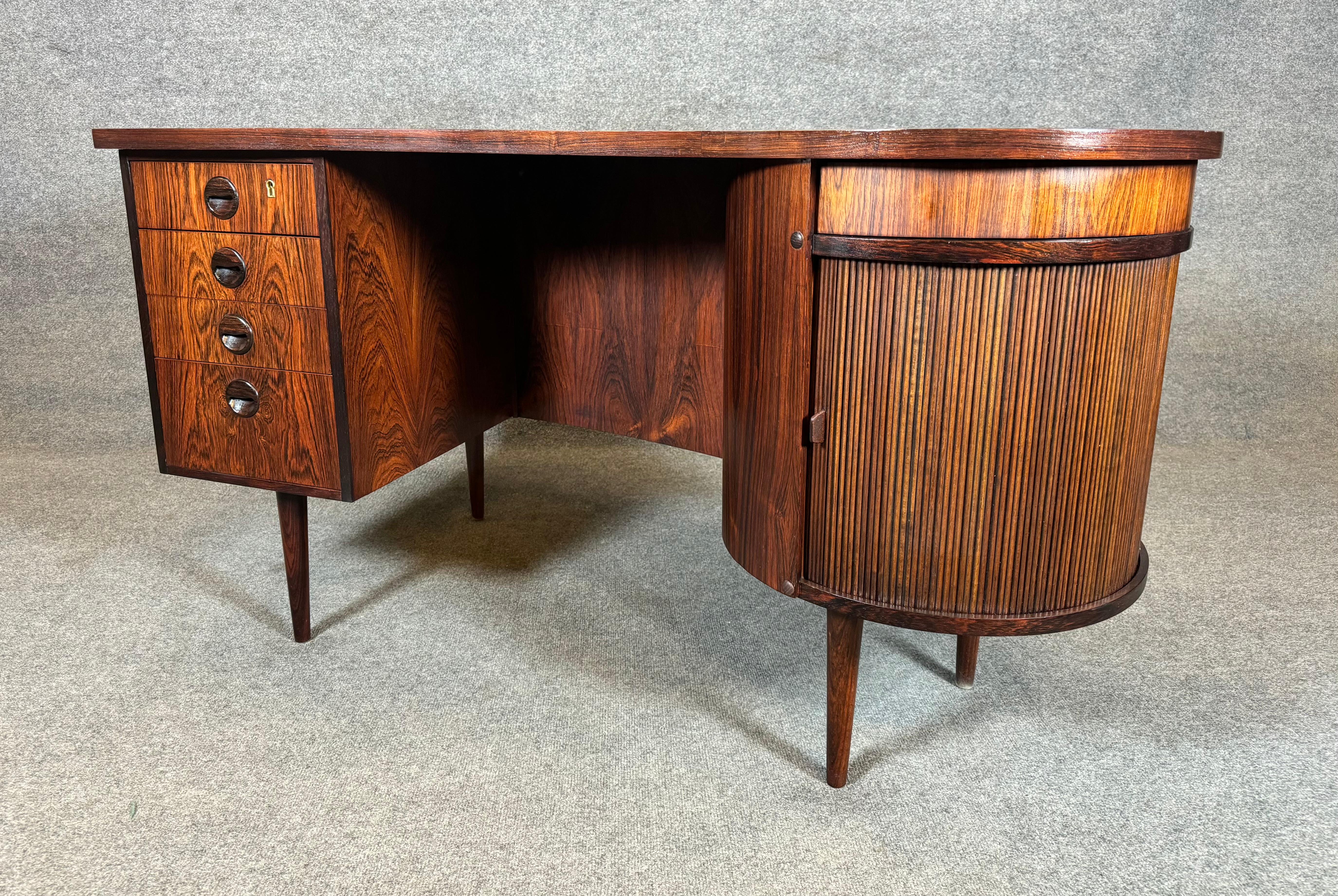 Vintage Danish Mid Century Modern Rosewood Desk Model 54 by Kai Kristiansen 3