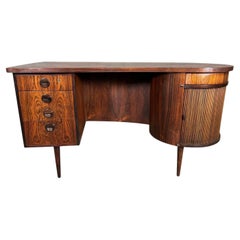 Vintage Danish Mid Century Modern Rosewood Desk Model 54 by Kai Kristiansen