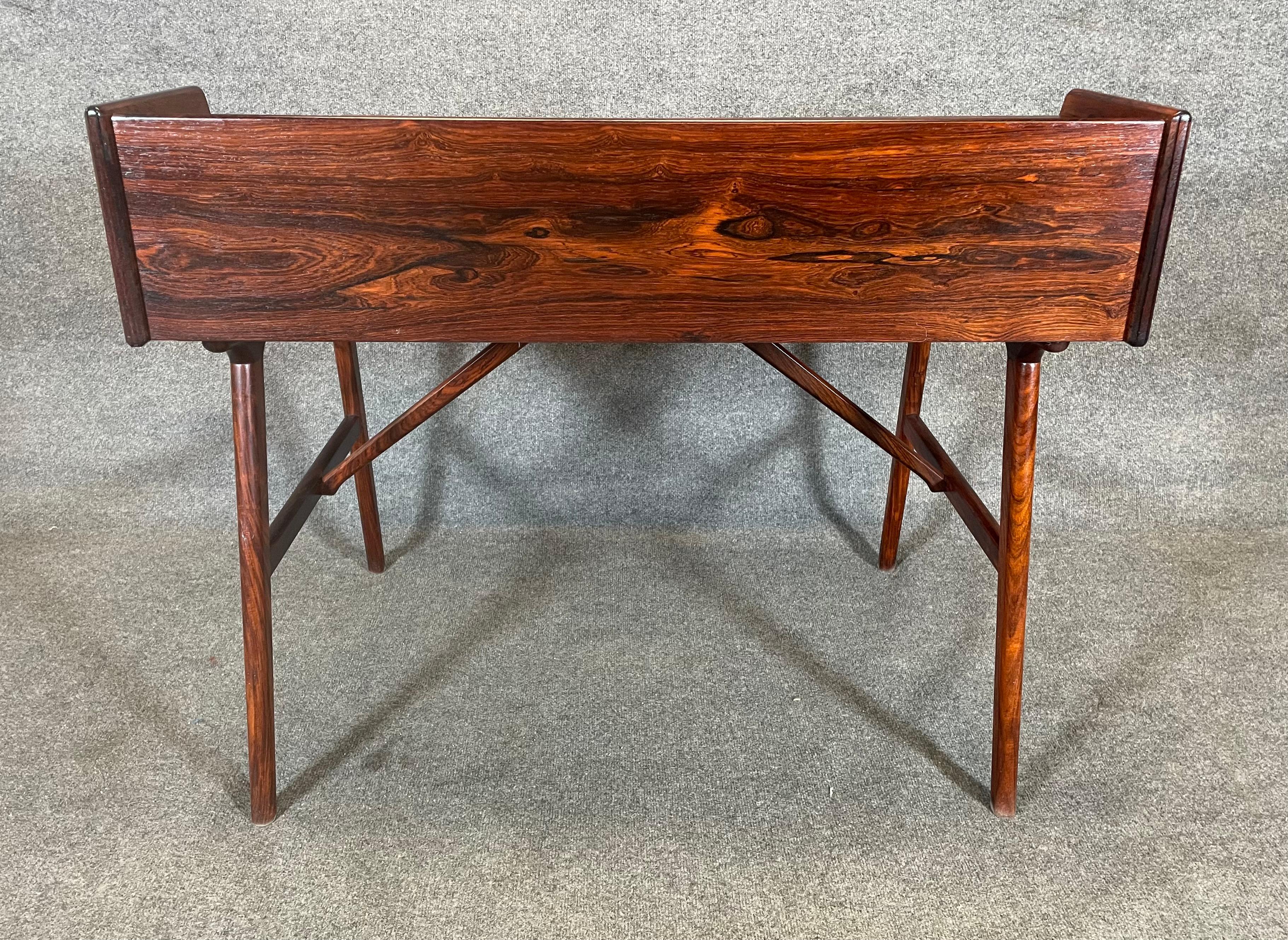 Mid-20th Century Vintage Danish Mid Century Modern Rosewood Desk Model 56 by Arne Wall Iversen