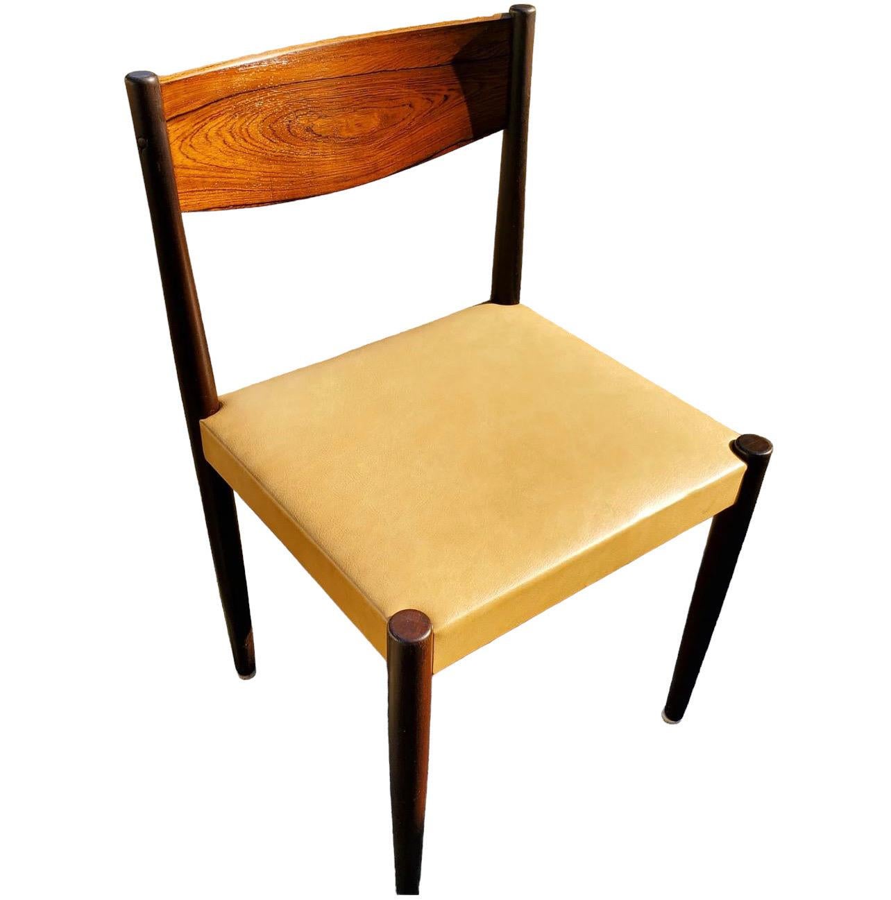 Vintage Danish Mid Century Modern Rosewood Dining Chair Set by Frem Rojle For Sale 1
