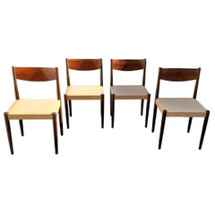 Vintage Danish Mid Century Modern Rosewood Dining Chair Set by Frem Rojle