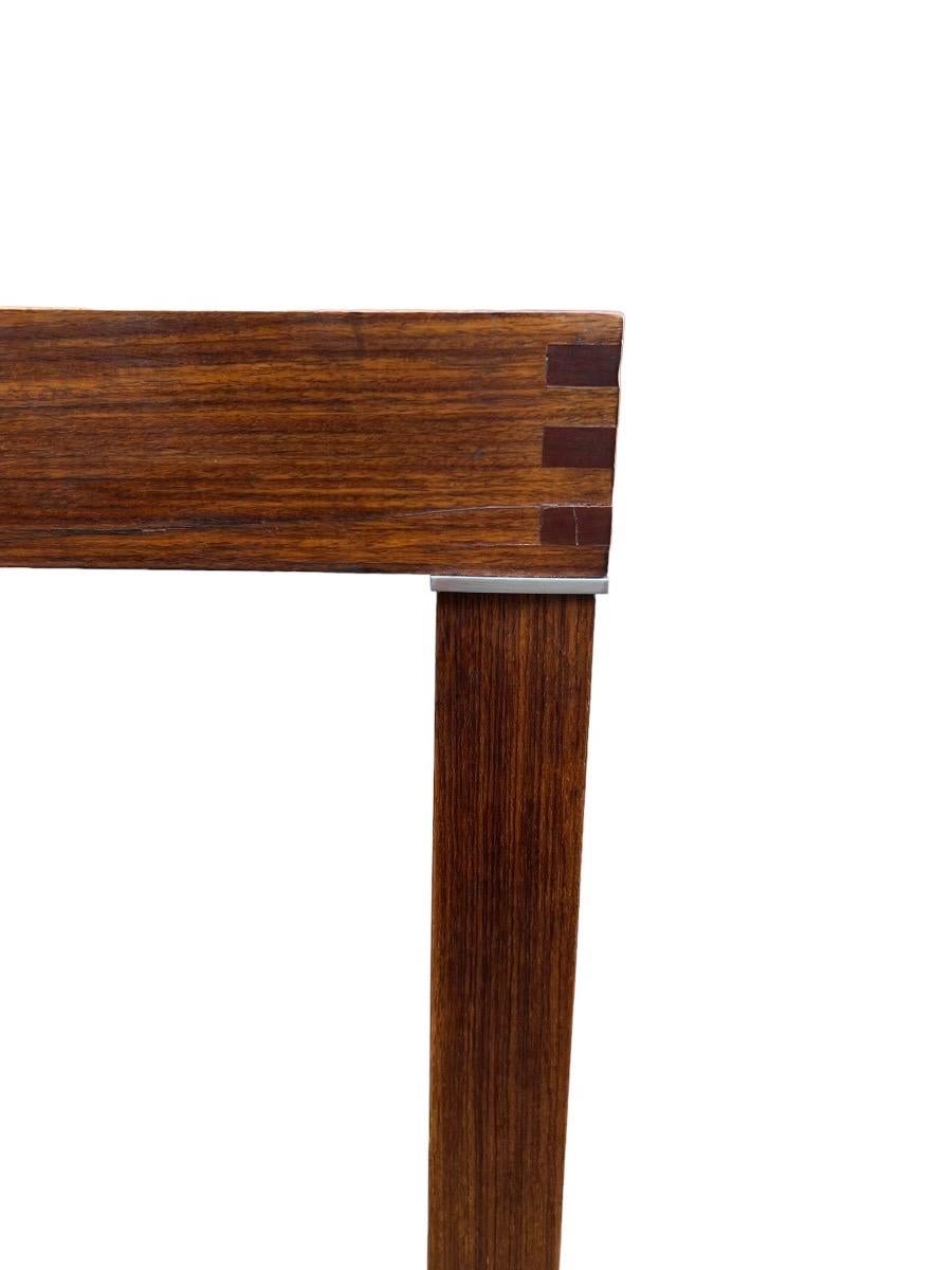 Table de salle à manger danoise moderne du milieu du siècle dernier en bois de rose avec rallonge en vente 5