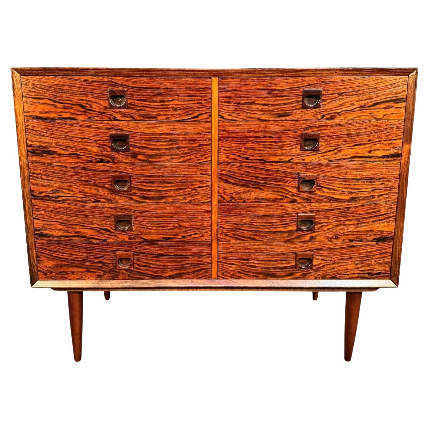 Vintage Danish Mid Century Modern Rosewood Dresser by Brouer Mobelfabrik For Sale