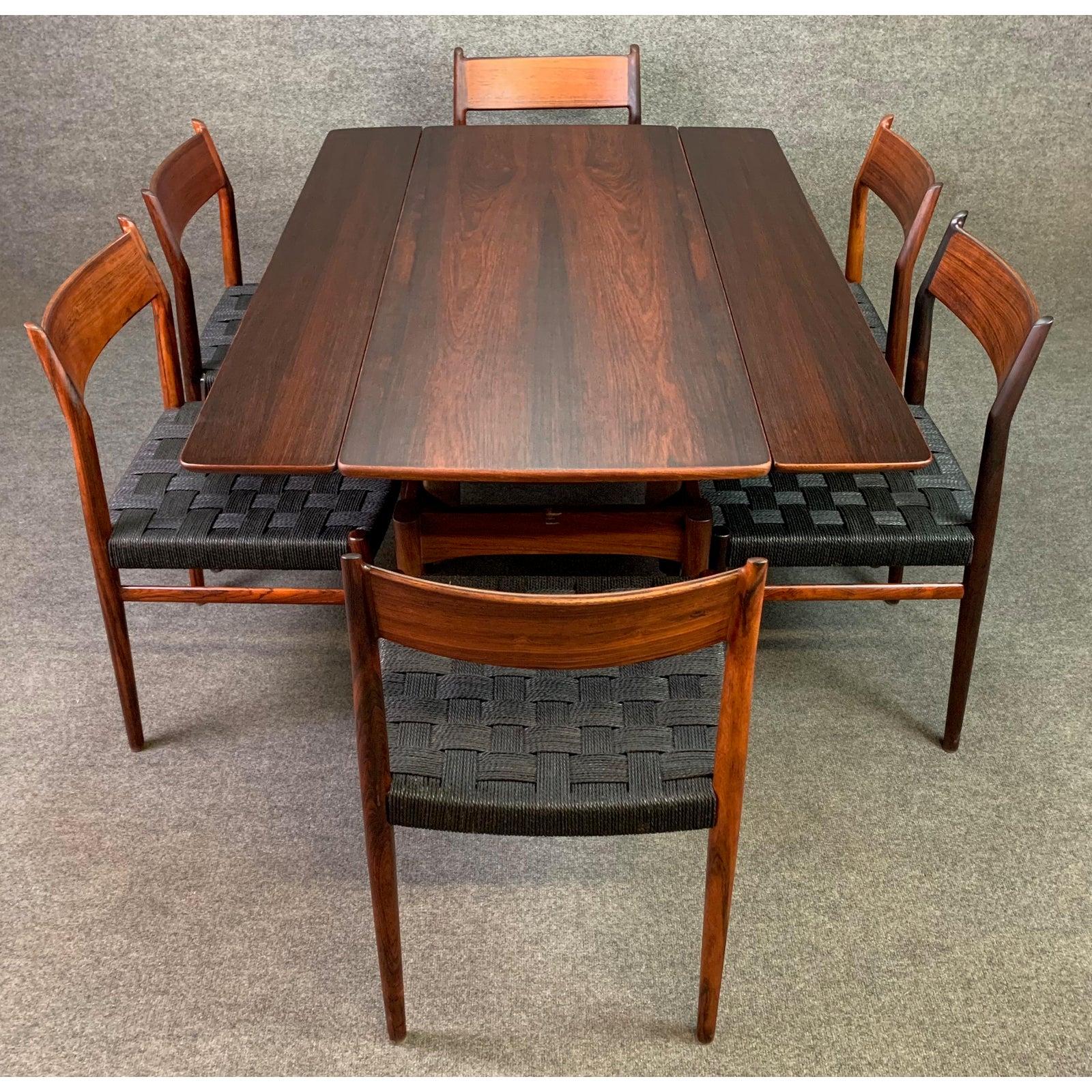 RESERVED FOR NOA: Vintage Danish Mid-Century Modern Rosewood Elevator Table 6